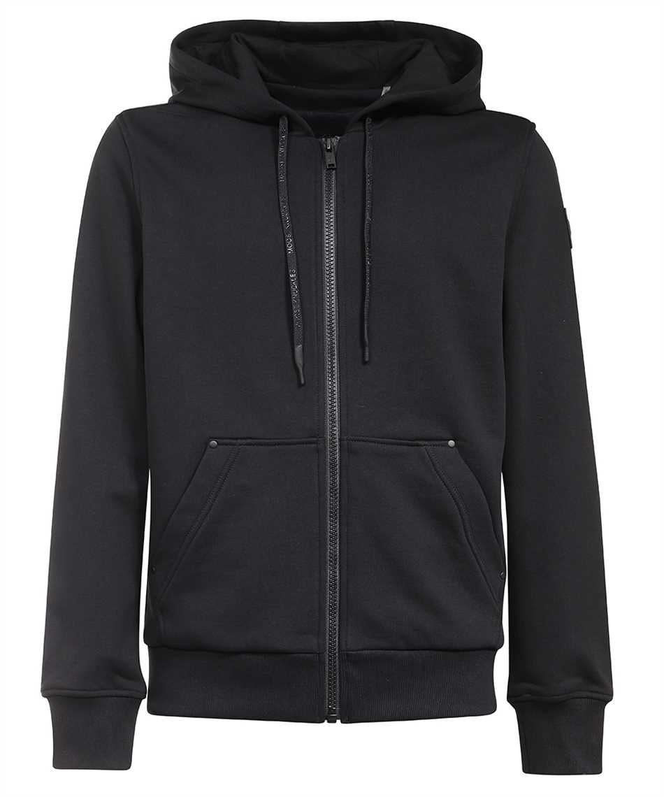 Moose Knuckles Bunny Slim Fit Zip Front Hoodie In Black