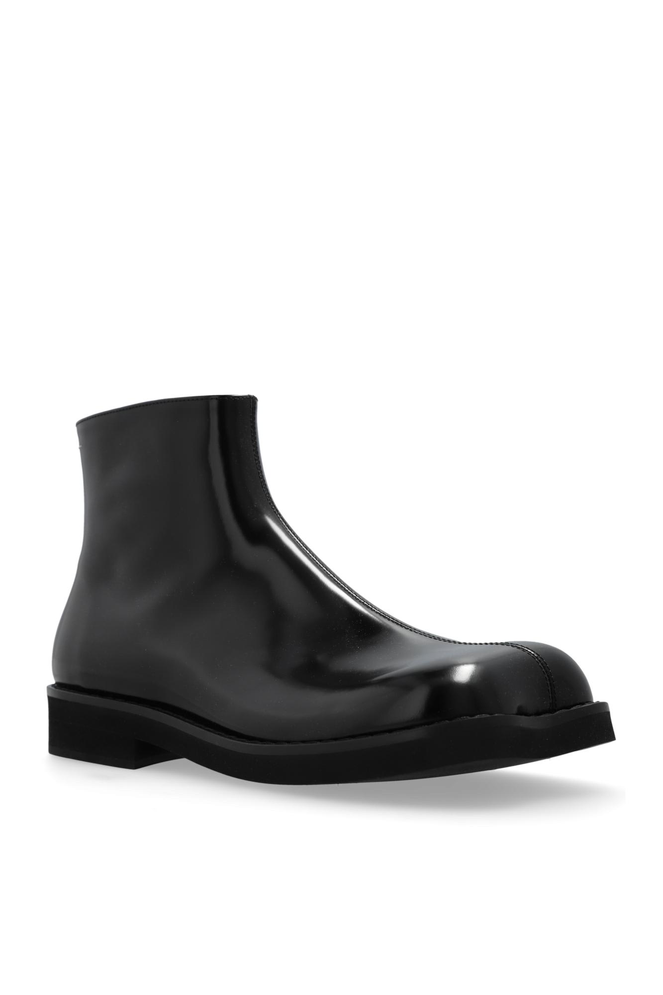 Shop Mm6 Maison Margiela Ankle Boots Anatomic In Black