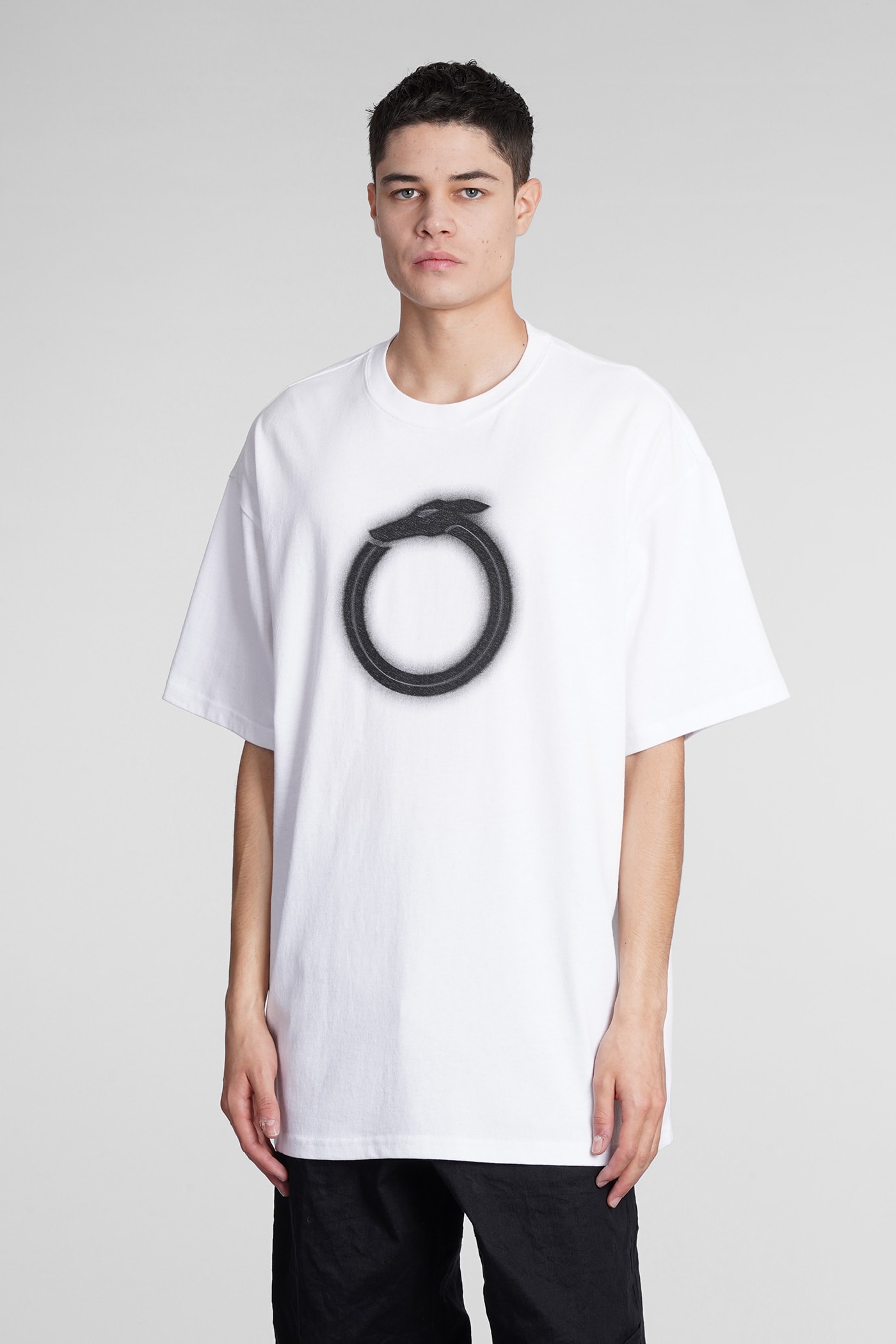 TRUSSARDI T-SHIRT IN WHITE COTTON