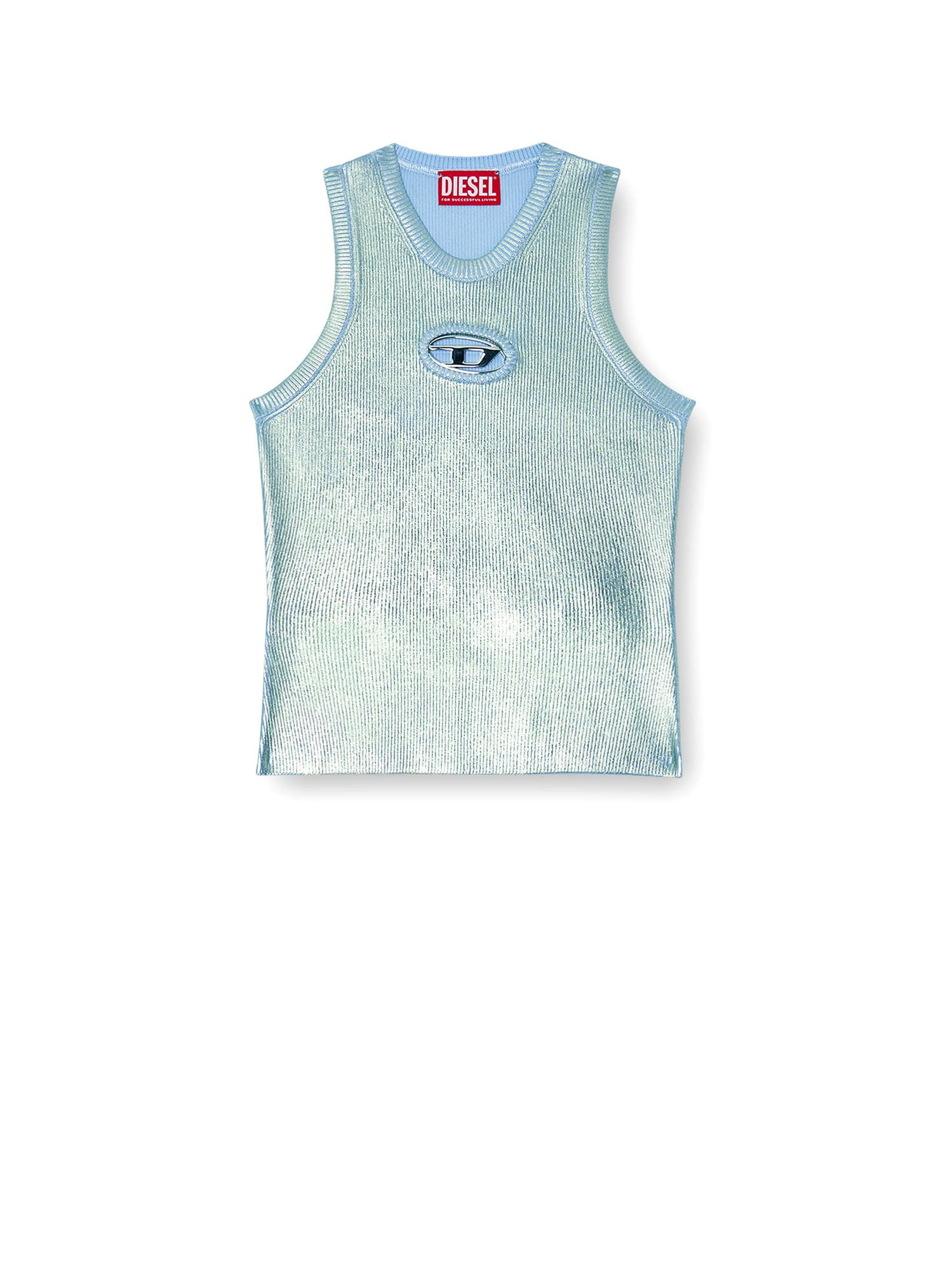 Diesel Pastel Green Stretch Viscose Blend Top