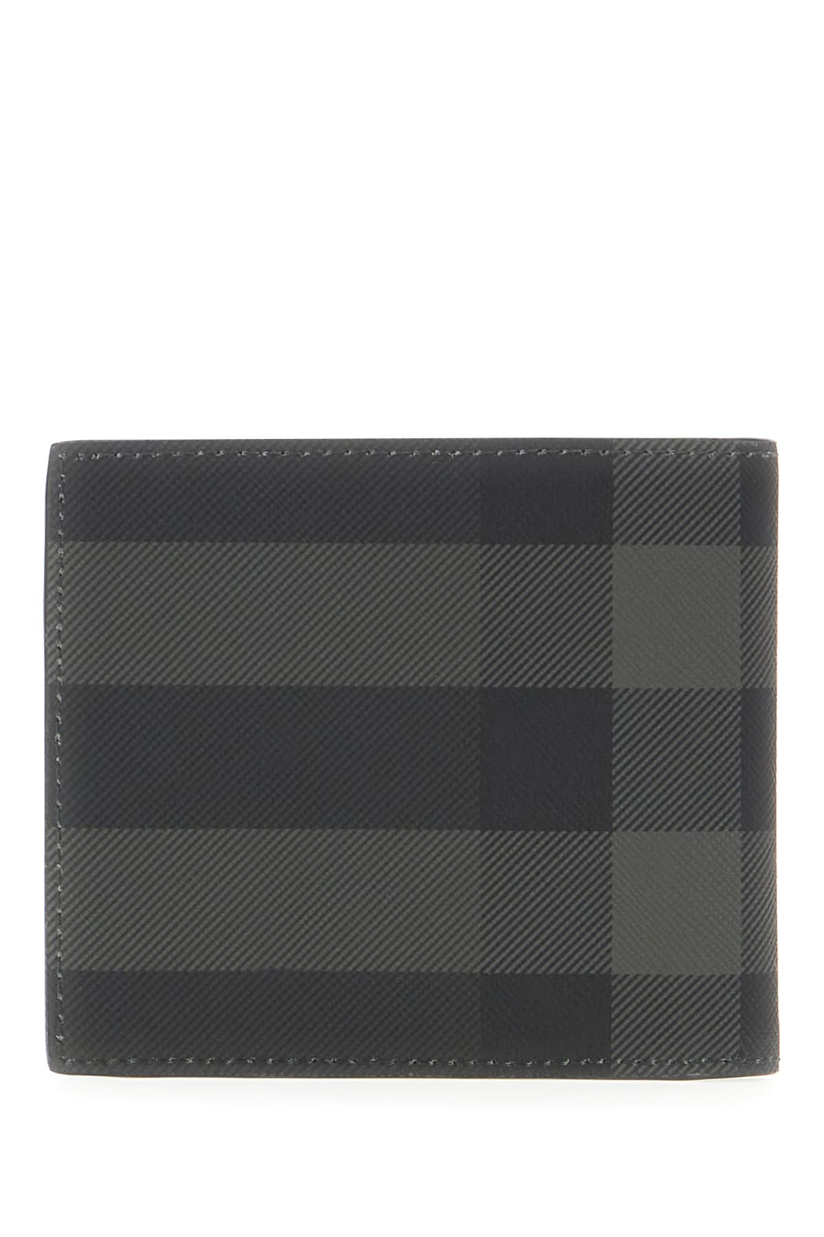 Shop Burberry Printed Fabric Wallet In Charcoal