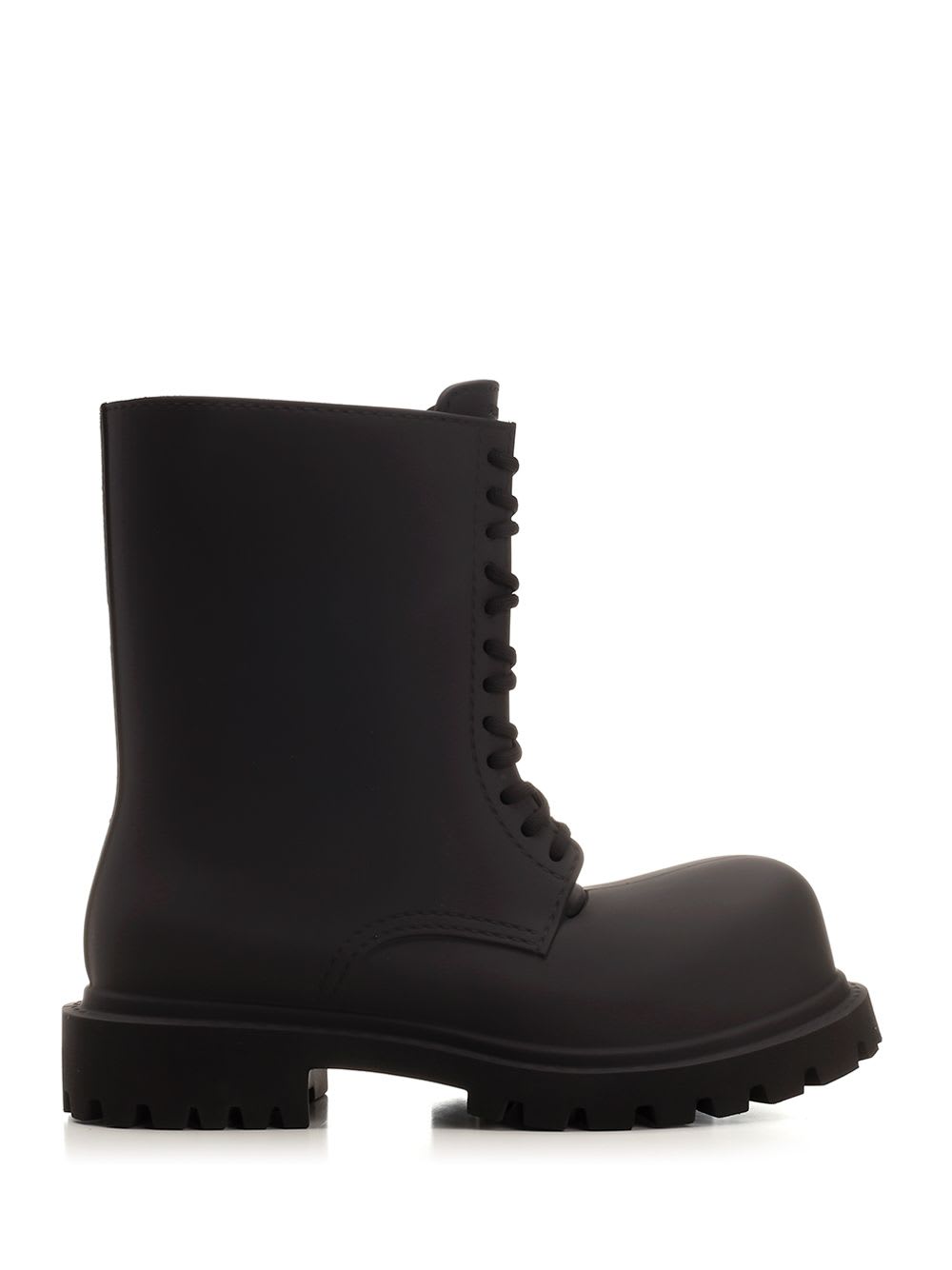 Balenciaga Steroid Combat Boots In Black