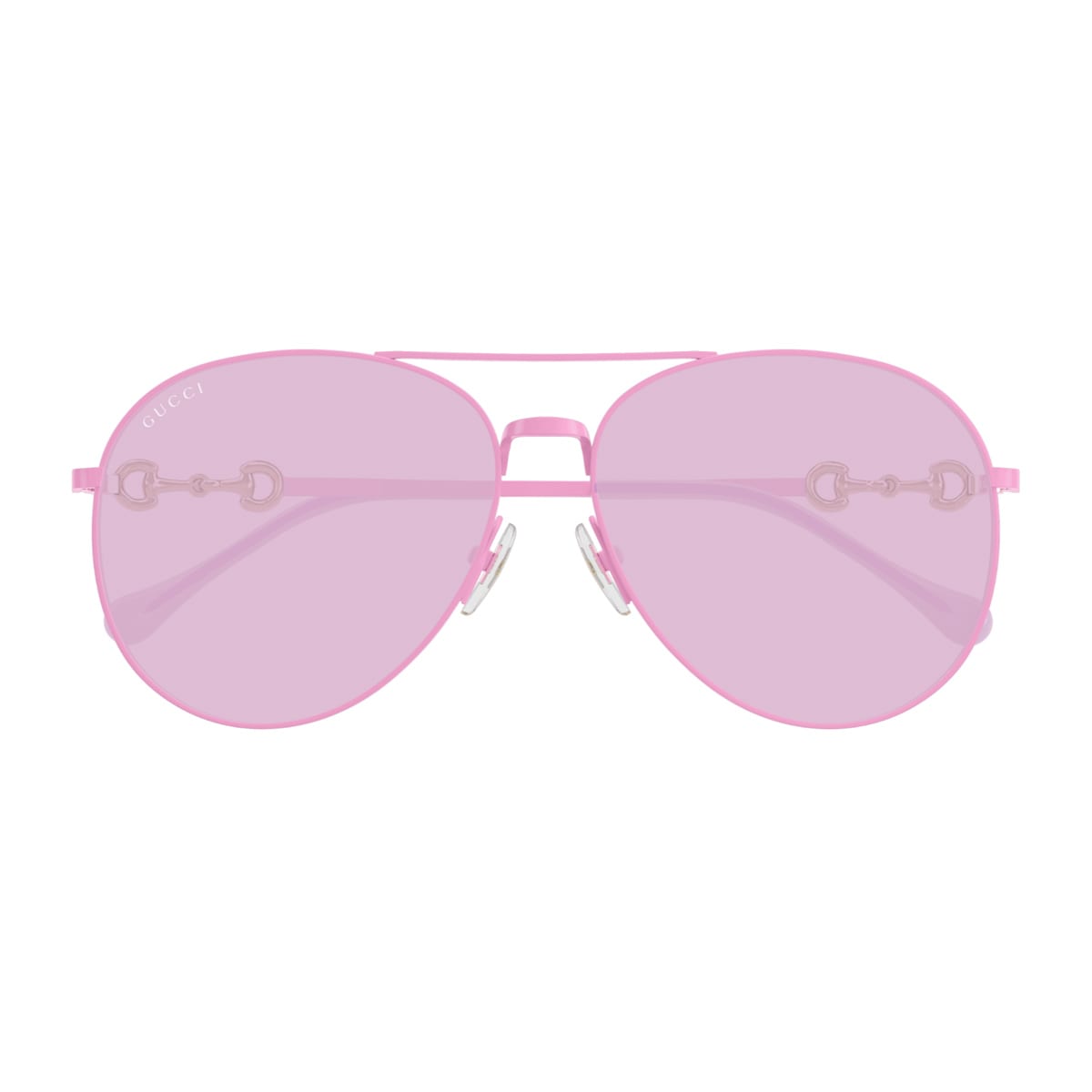 Gucci Gg1698s Linea Horsebit 003 Fuchsia Pink Sunglasses In Rosa