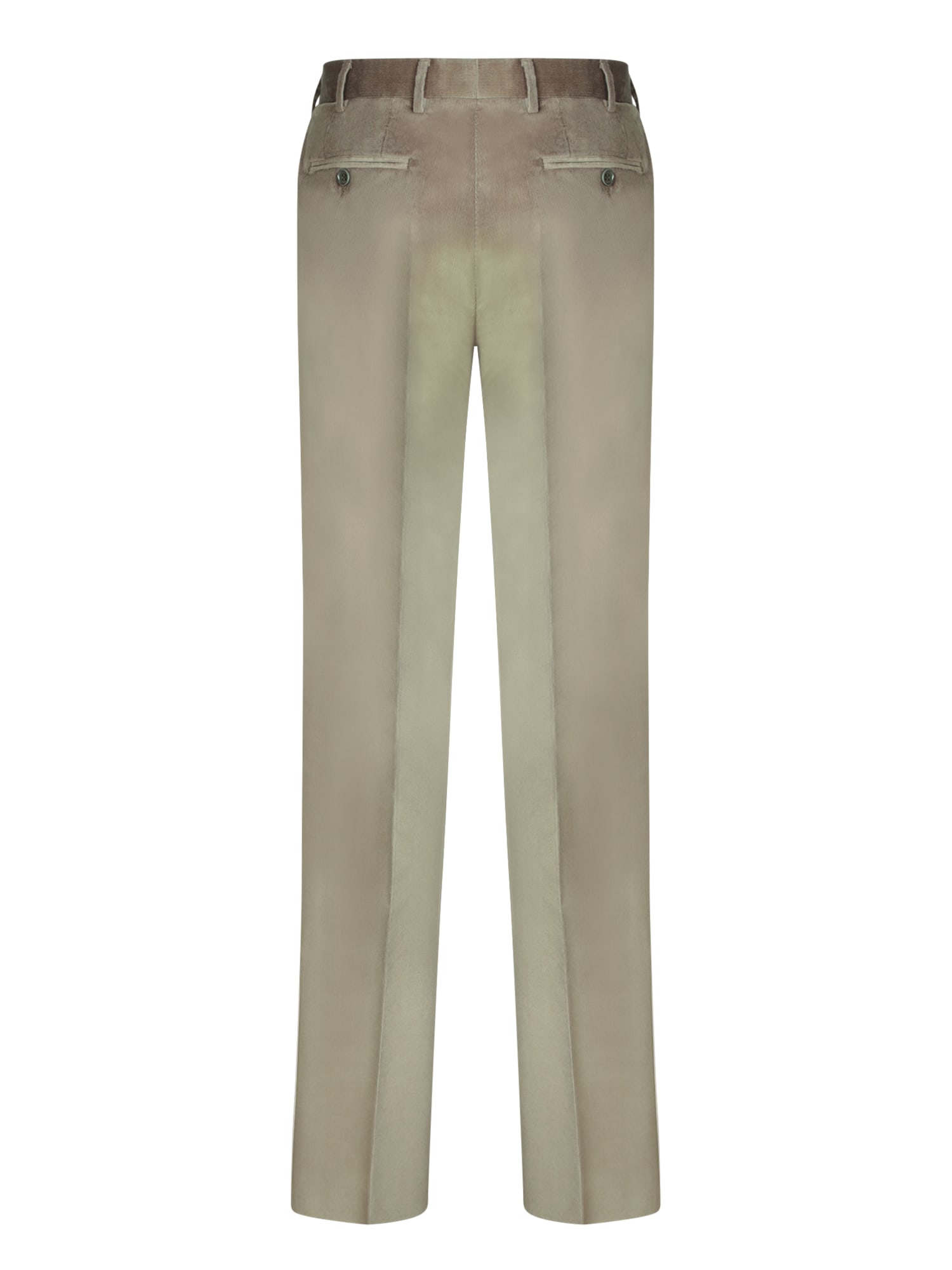 Shop Canali Taupe Corduroy Trousers In Beige