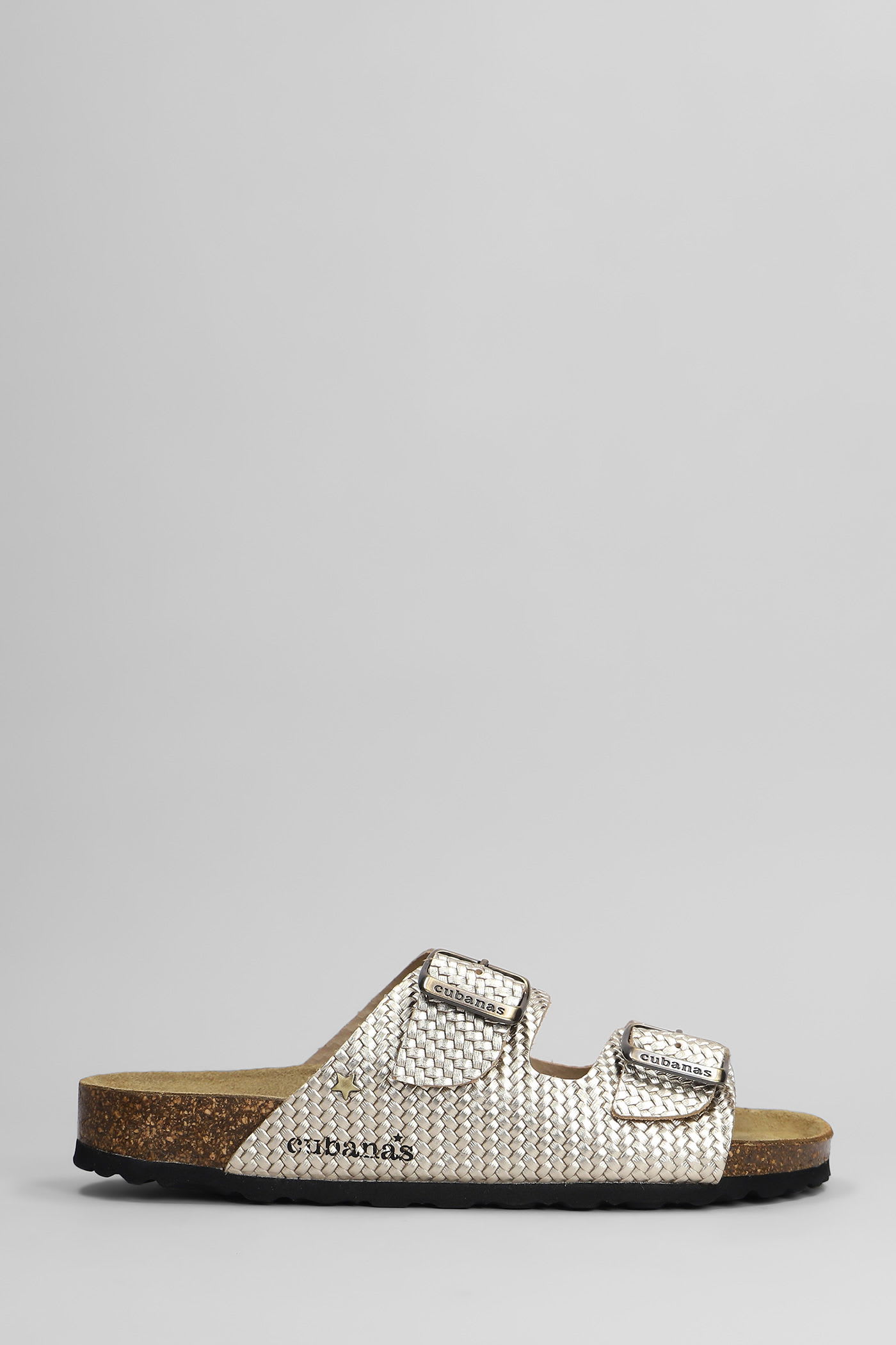 Amalia Flats In Gold Leather