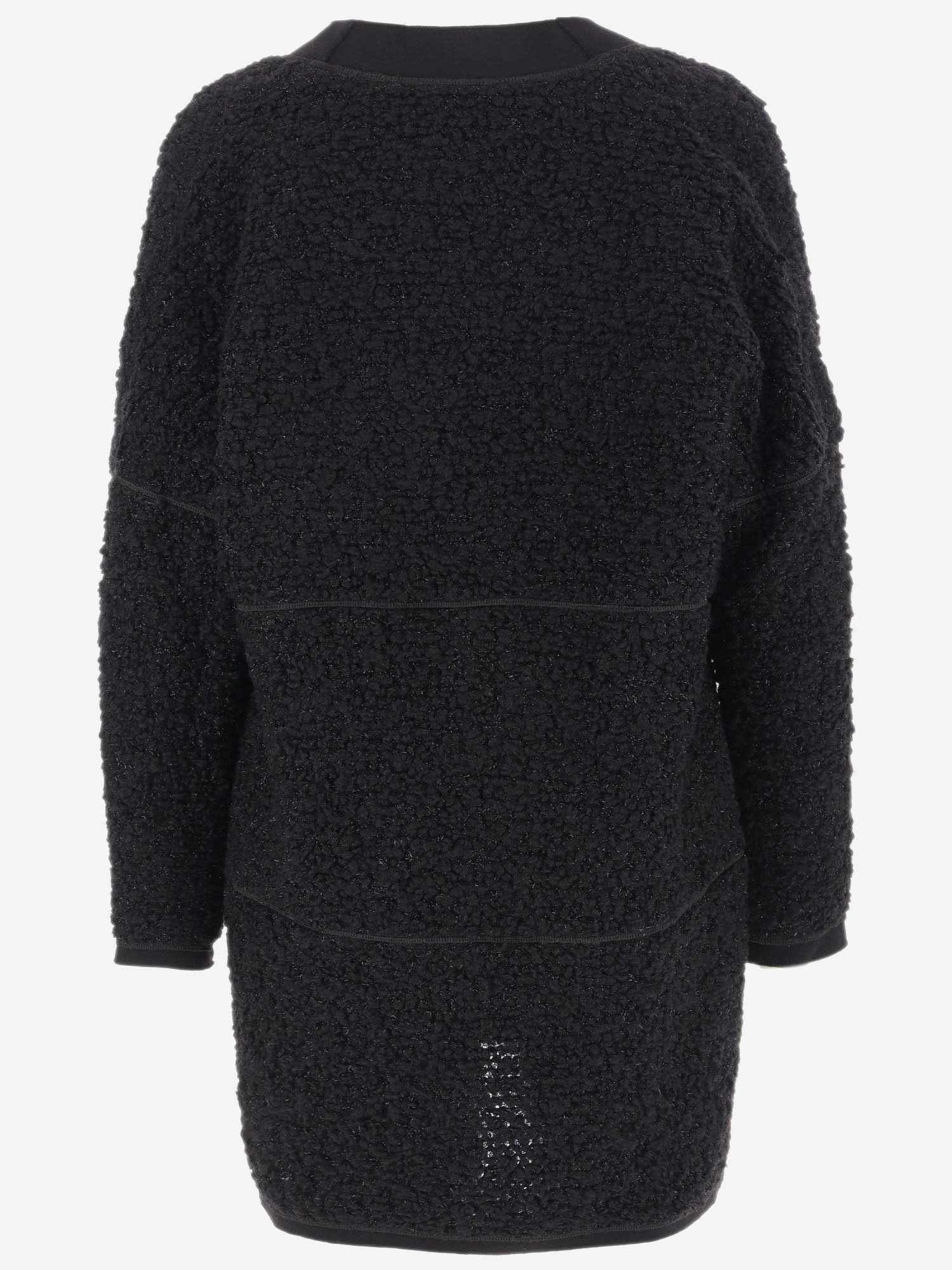 Shop Giorgio Armani Wool Blend Cardigan In Black