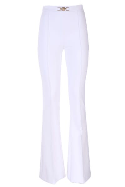 Elisabetta Franchi Flared Trousers With Studded Clamp