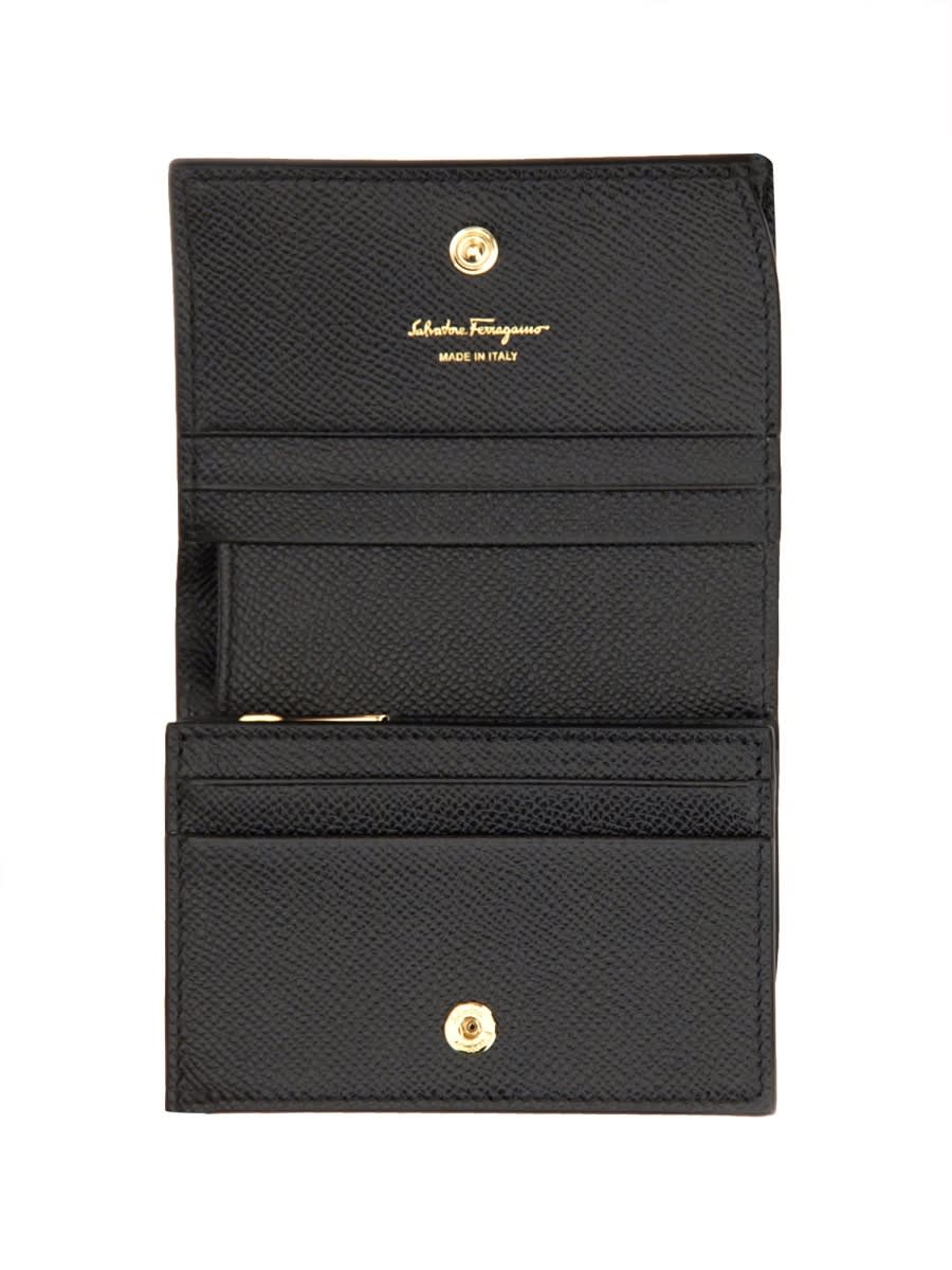 Ferragamo Portafoglio Mini Con Logo In Black