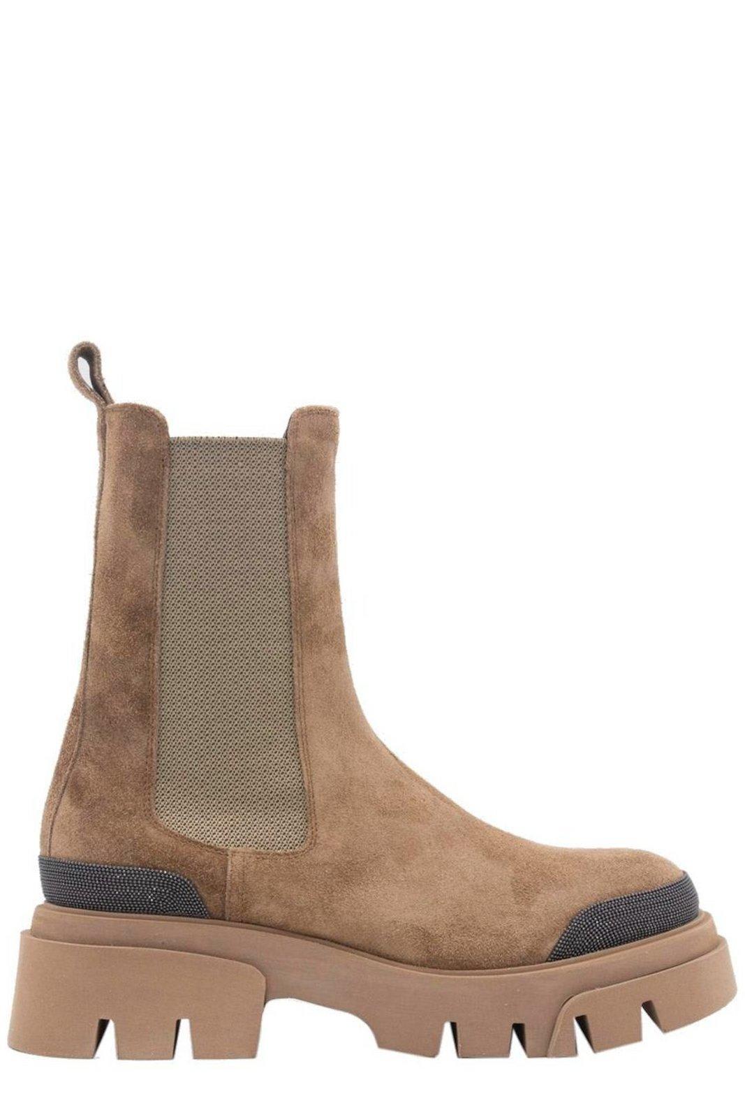 Brunello Cucinelli Panelled Ankle Boots