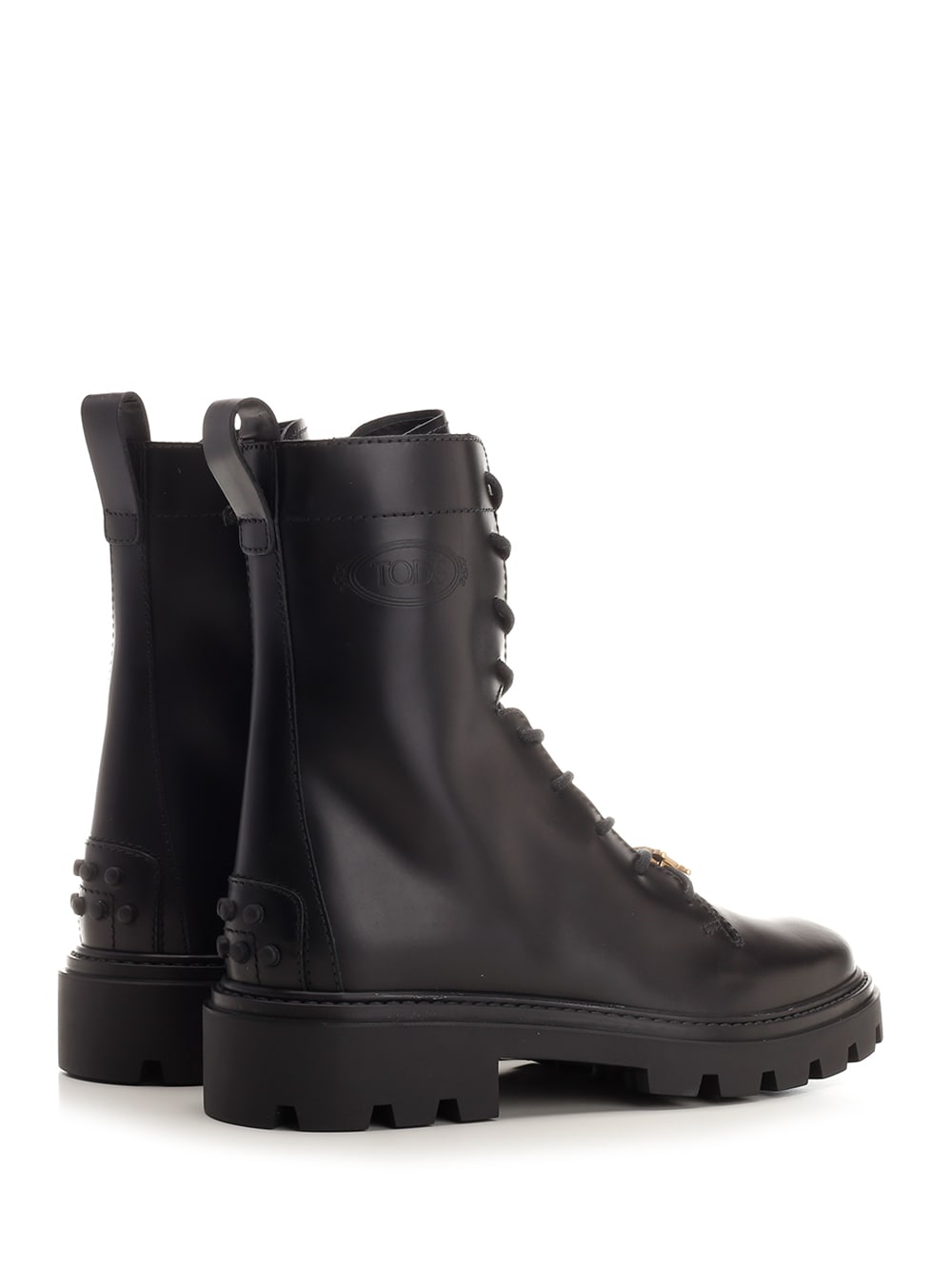 Shop Tod's Lace-up Boots In Black