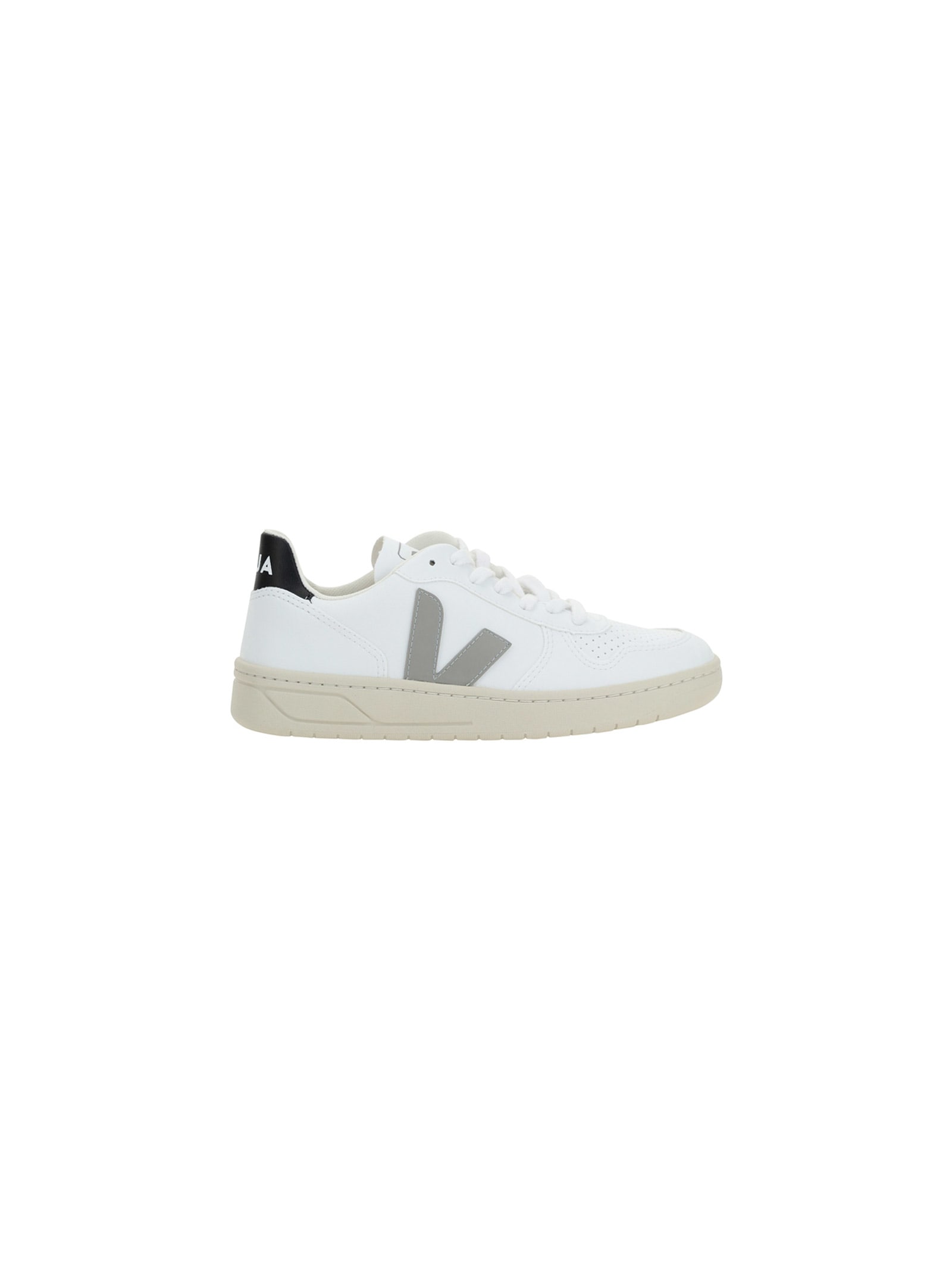 Veja Sneakers V-10 In White Oxford-grey Black