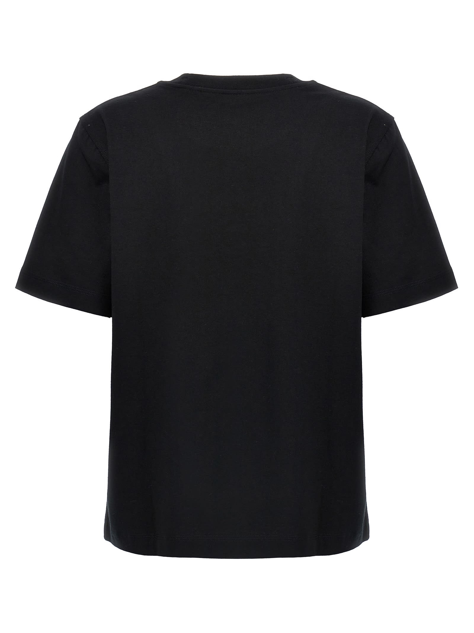 Shop Burberry Logo Embroidery T-shirt In Black