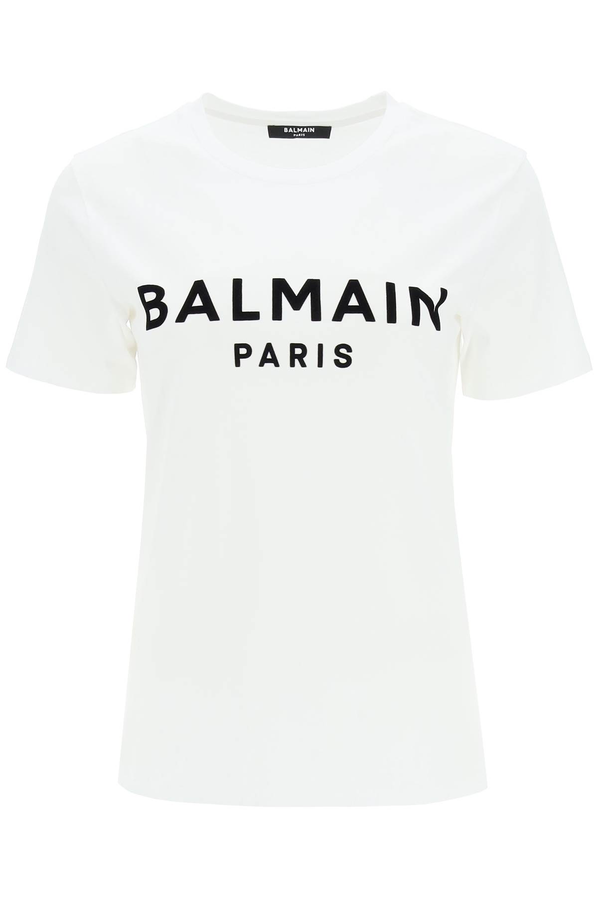 Balmain Flocked Logo T-shirt