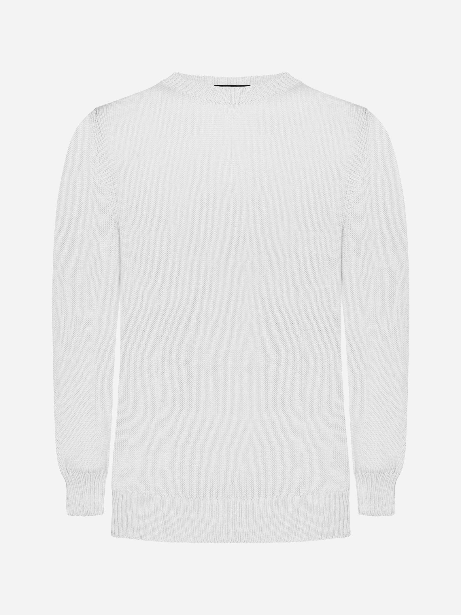 Tagliatore Cotton Sweater In Bianco