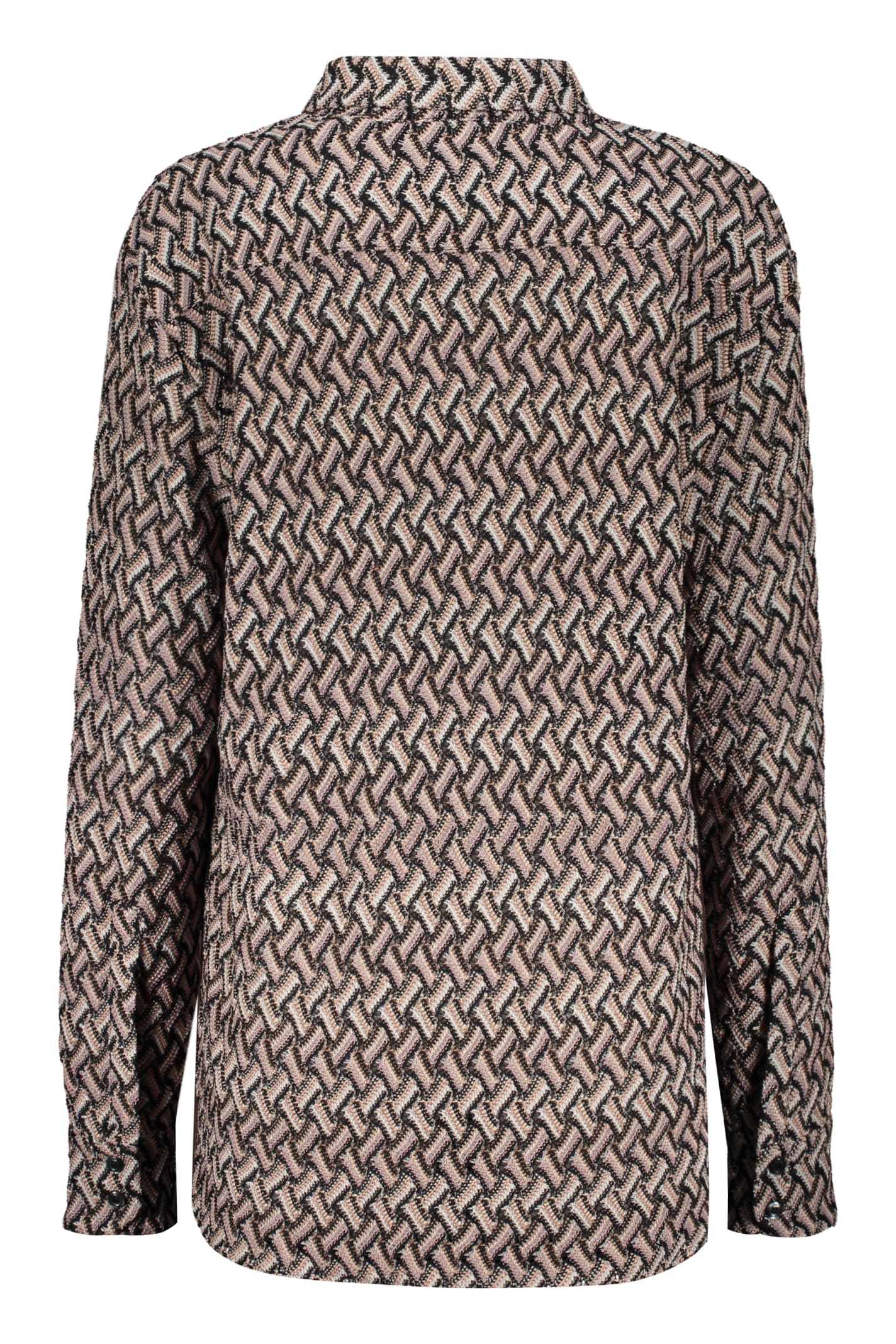 Shop Missoni Patterned Shirt In Brown