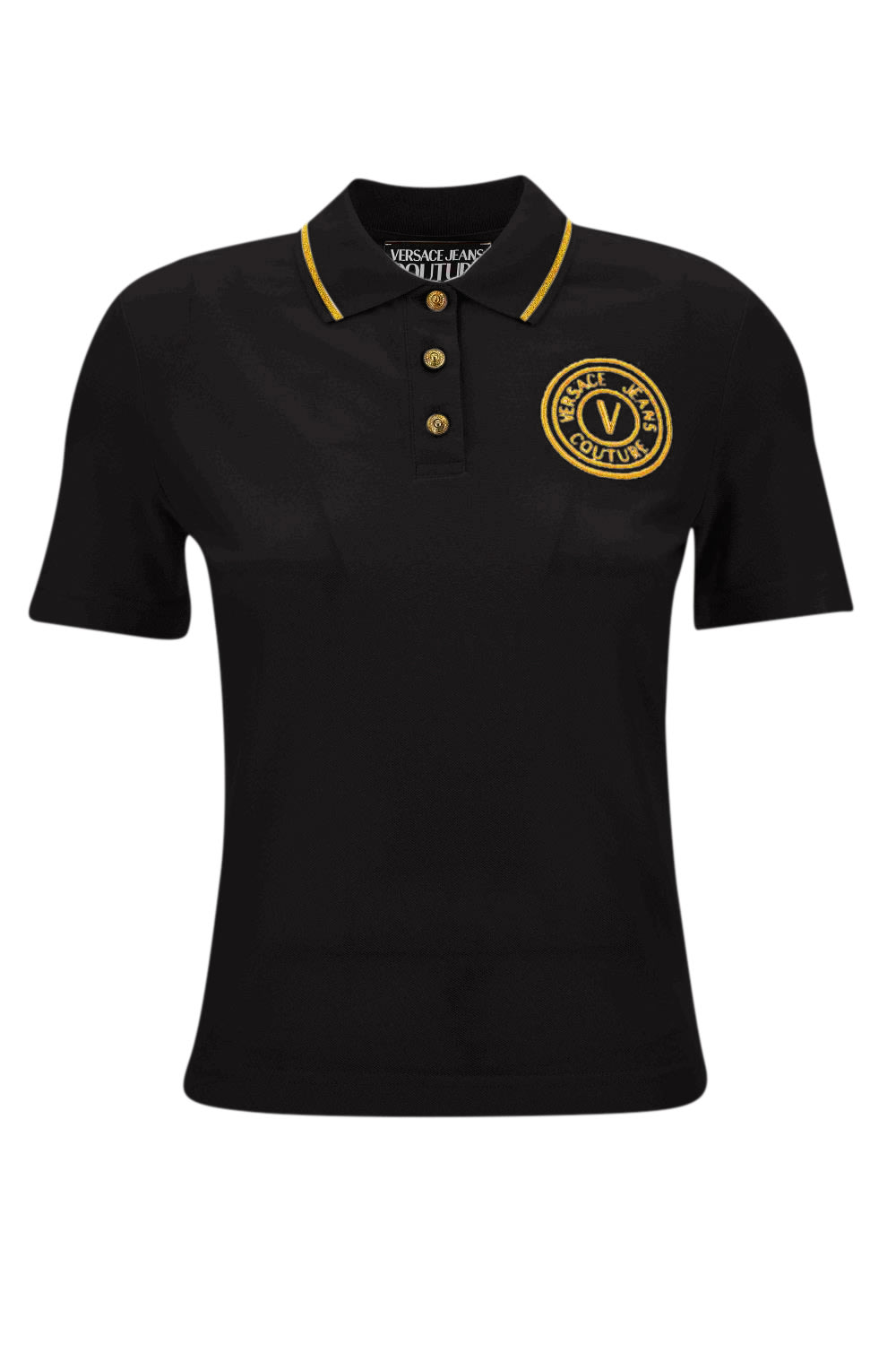 Shop Versace Jeans Couture Polo In Black