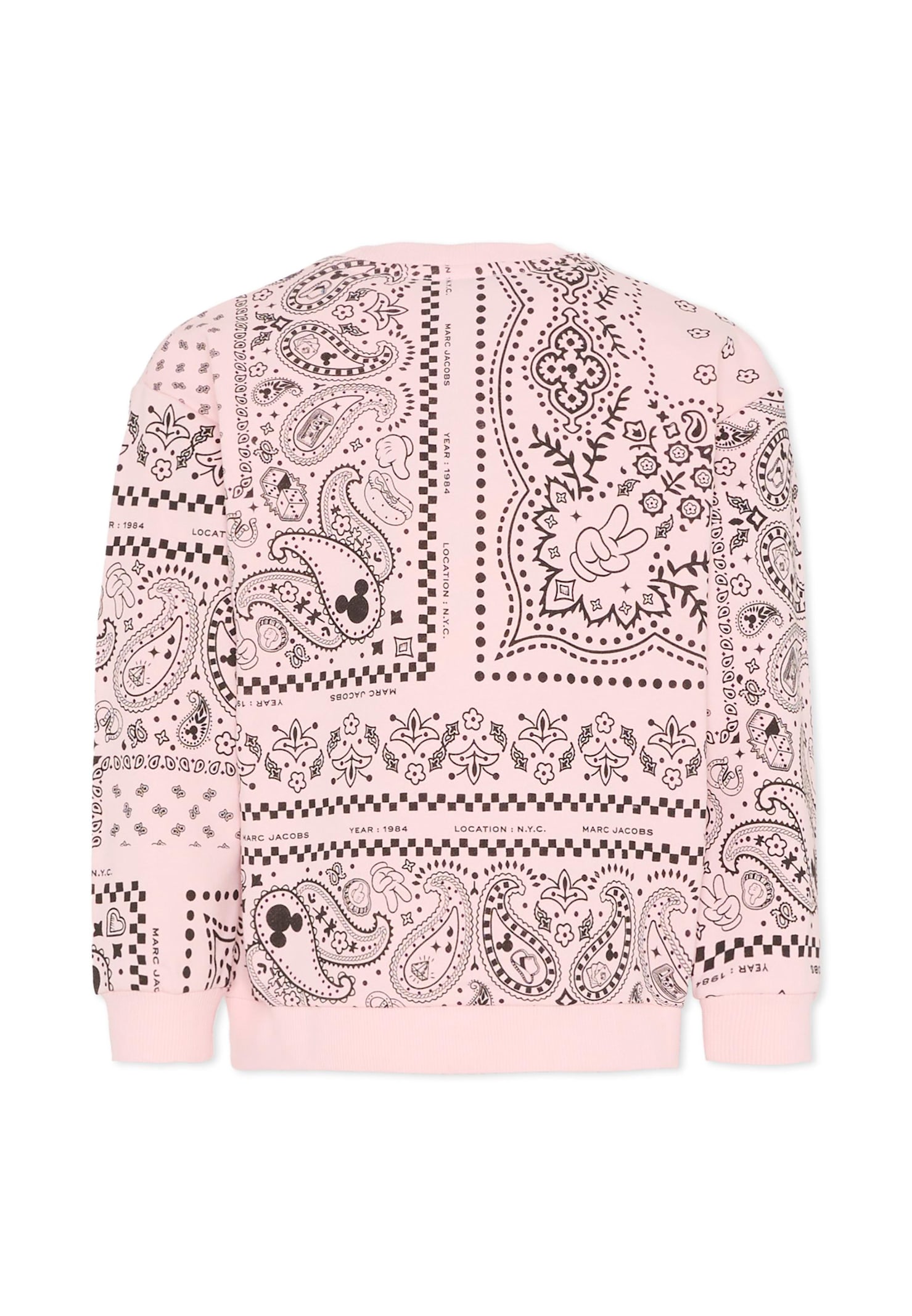 Marc Jacobs Pink Sweatshirt For Girl With Mickey Mouse In Pink