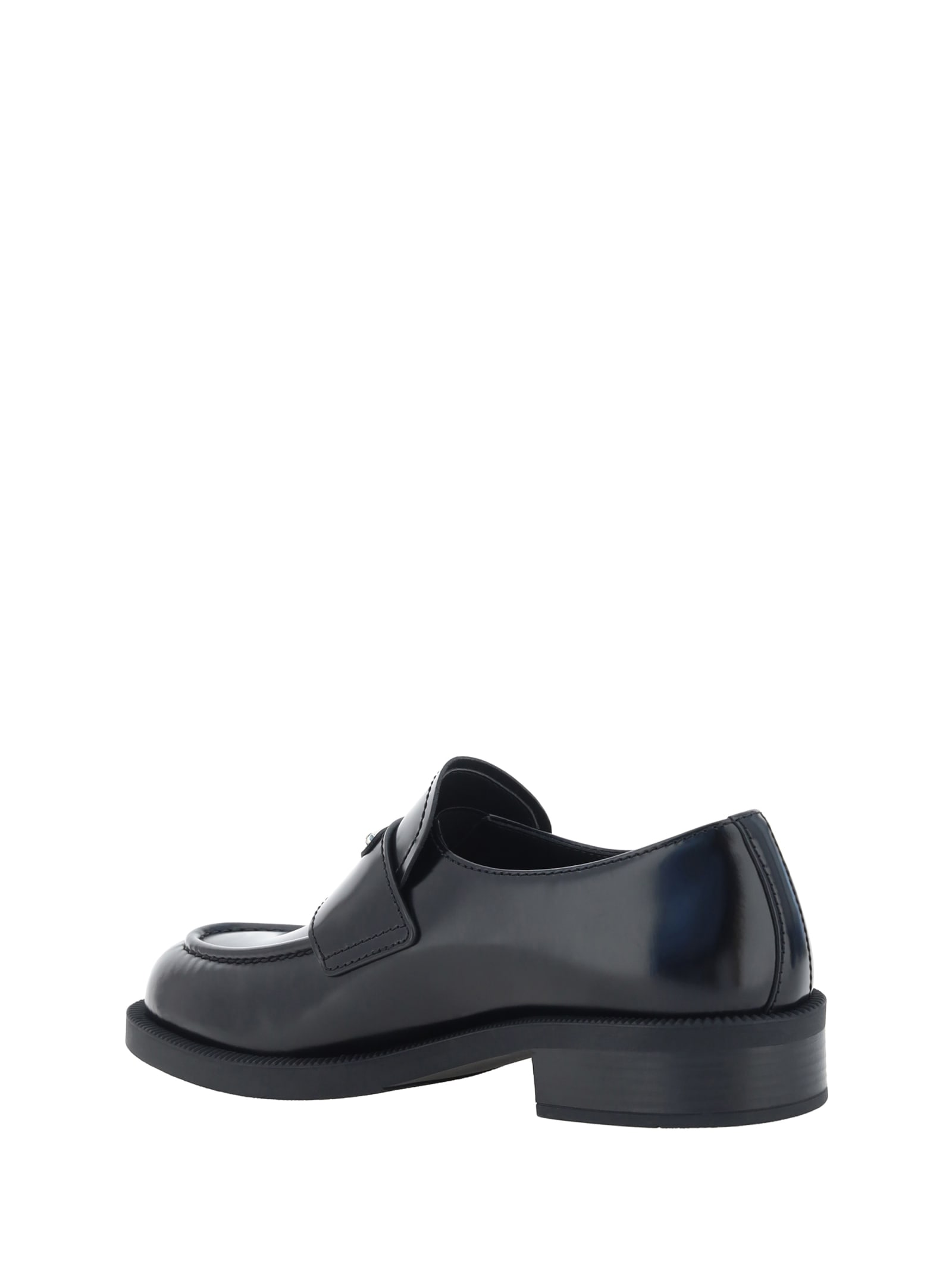 Shop Prada Loafers In Nero