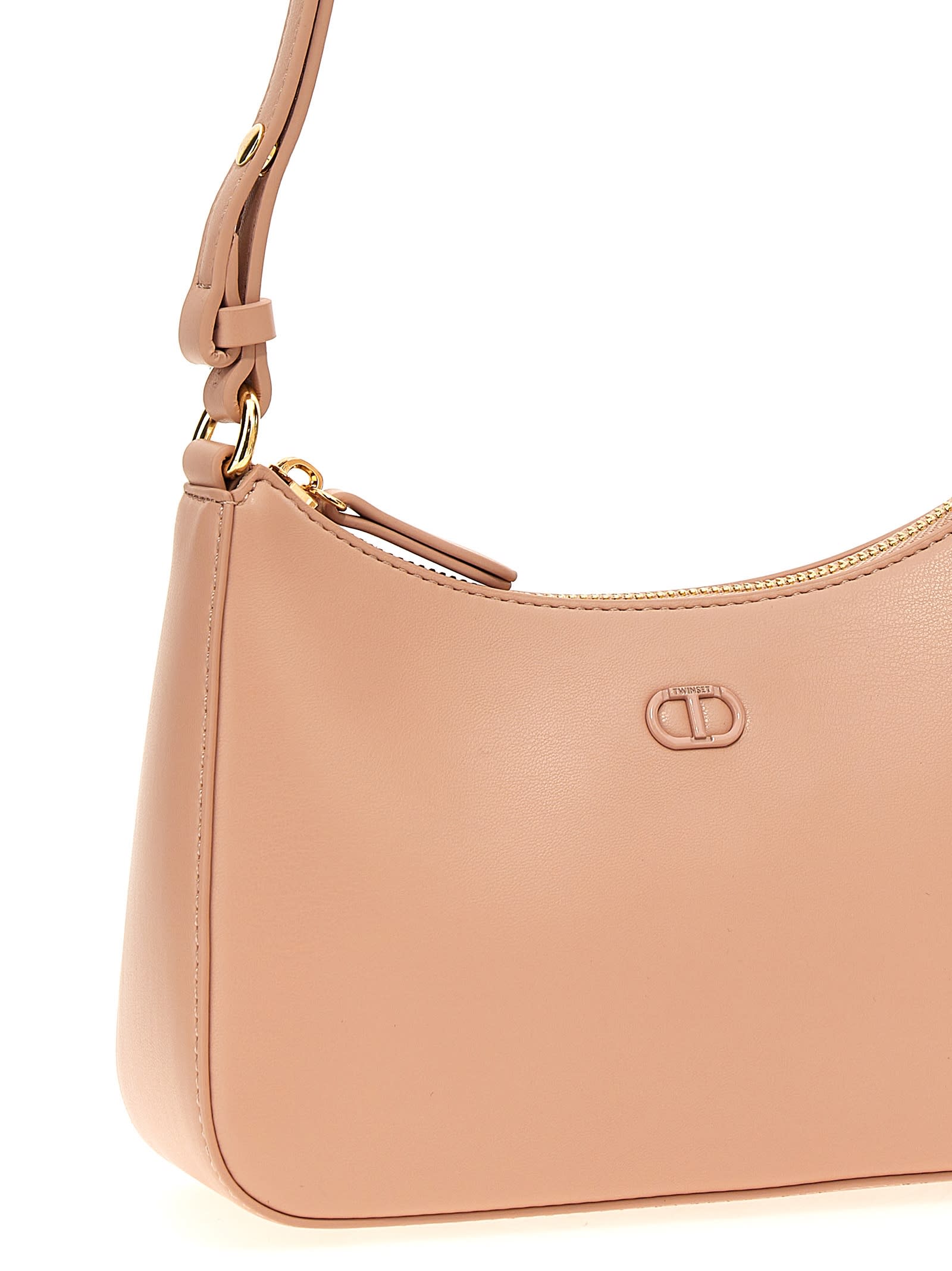 Twinset Hobo Oval T Shoulder Bag In Pink