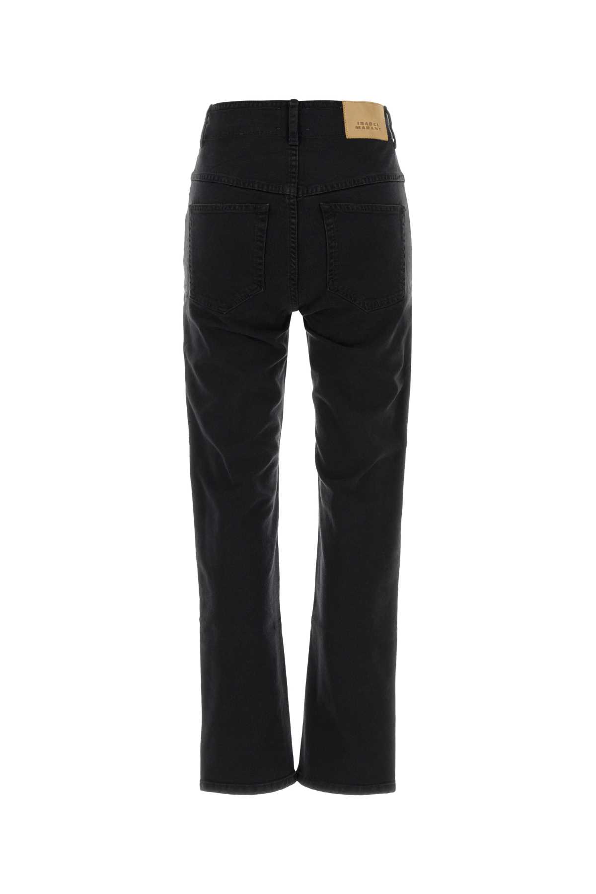 Isabel Marant Black Stretch Denim Niliane Jeans In Black