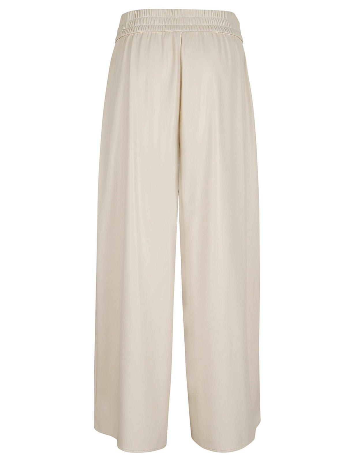 Shop Weekend Max Mara High Waist Wide Leg Pants In Panna