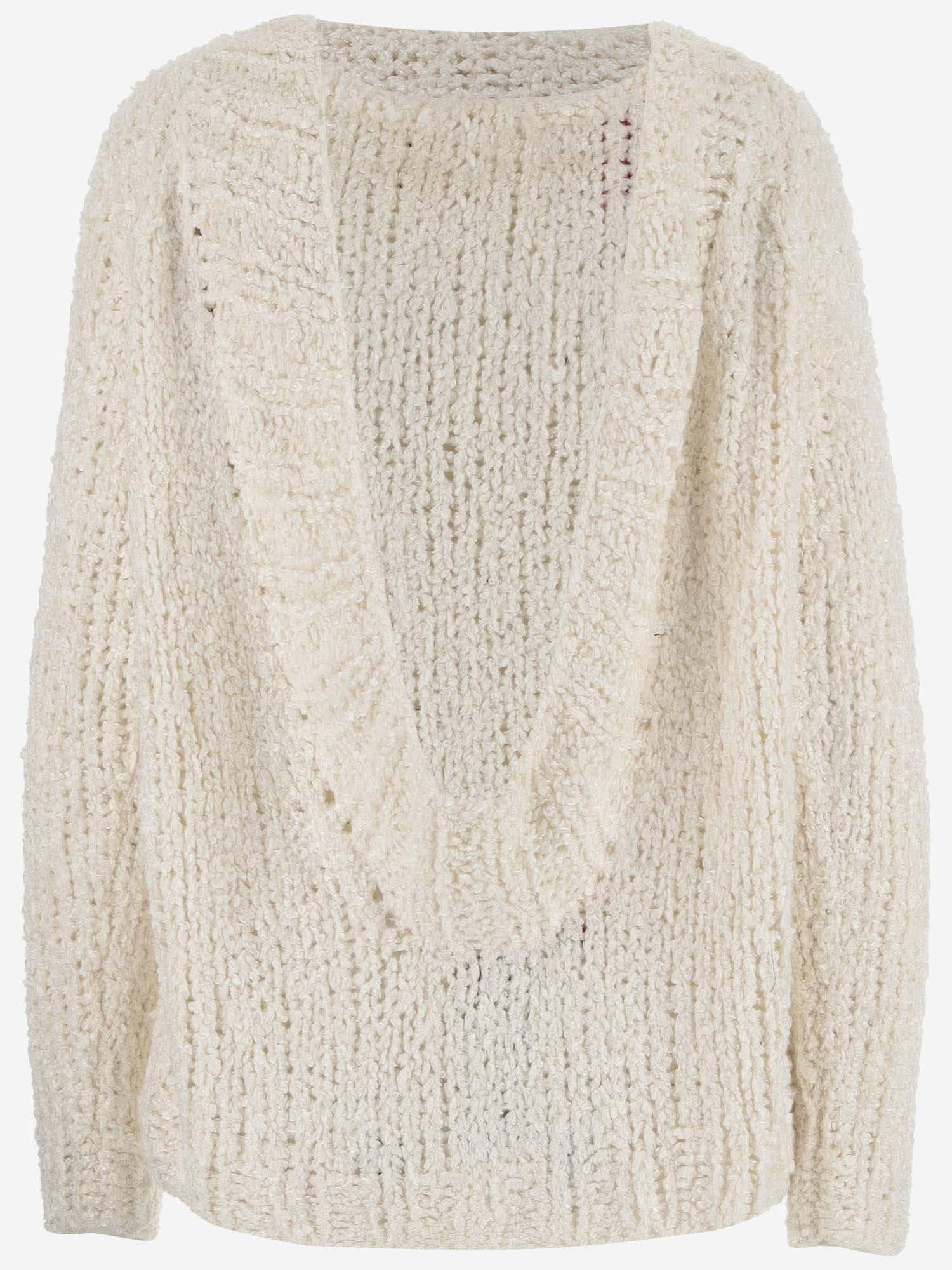Shop Wild Cashmere Silk Sweater In Ivory