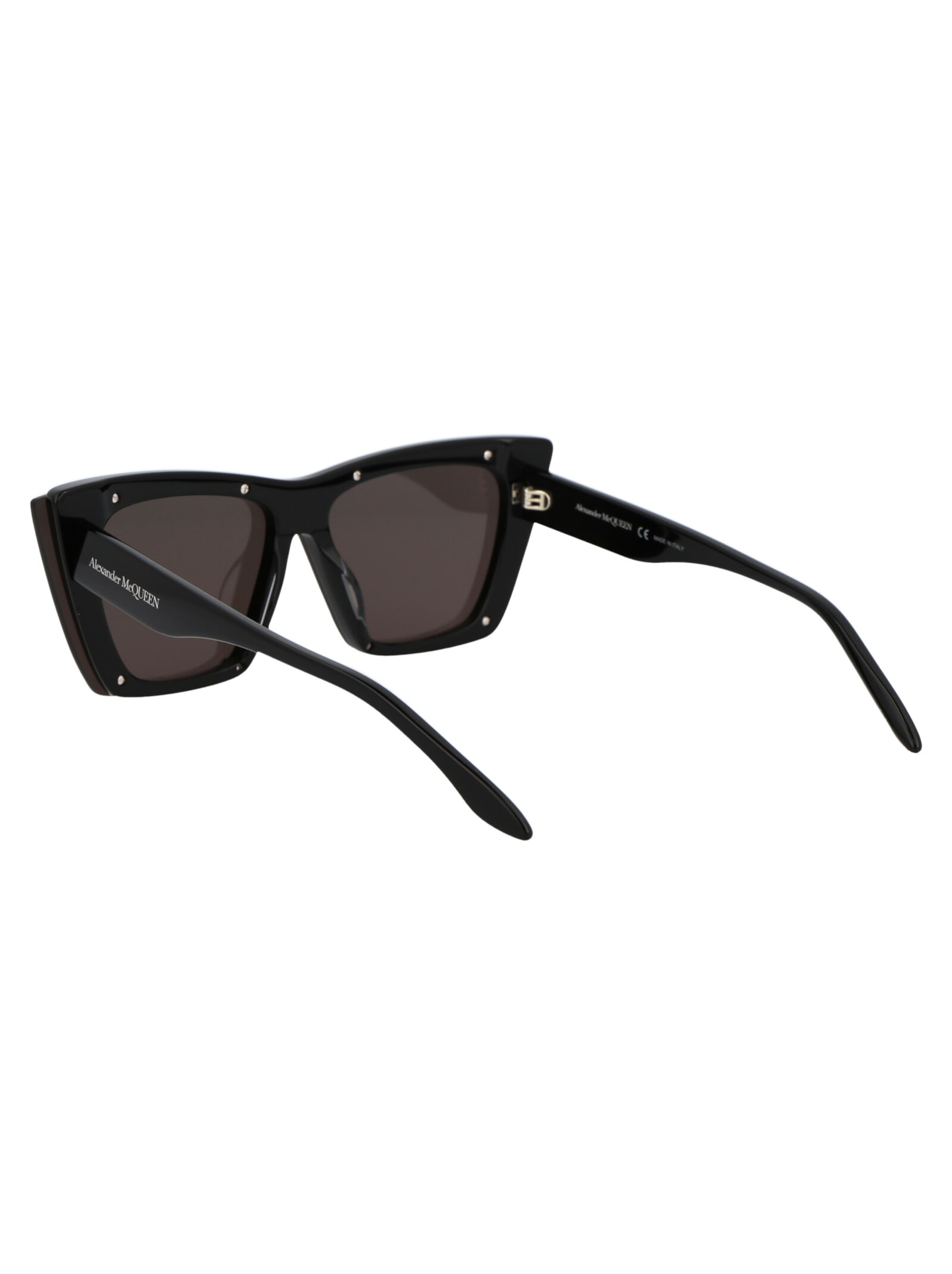 Shop Alexander Mcqueen Am0361s Sunglasses In 005 Black Black Grey
