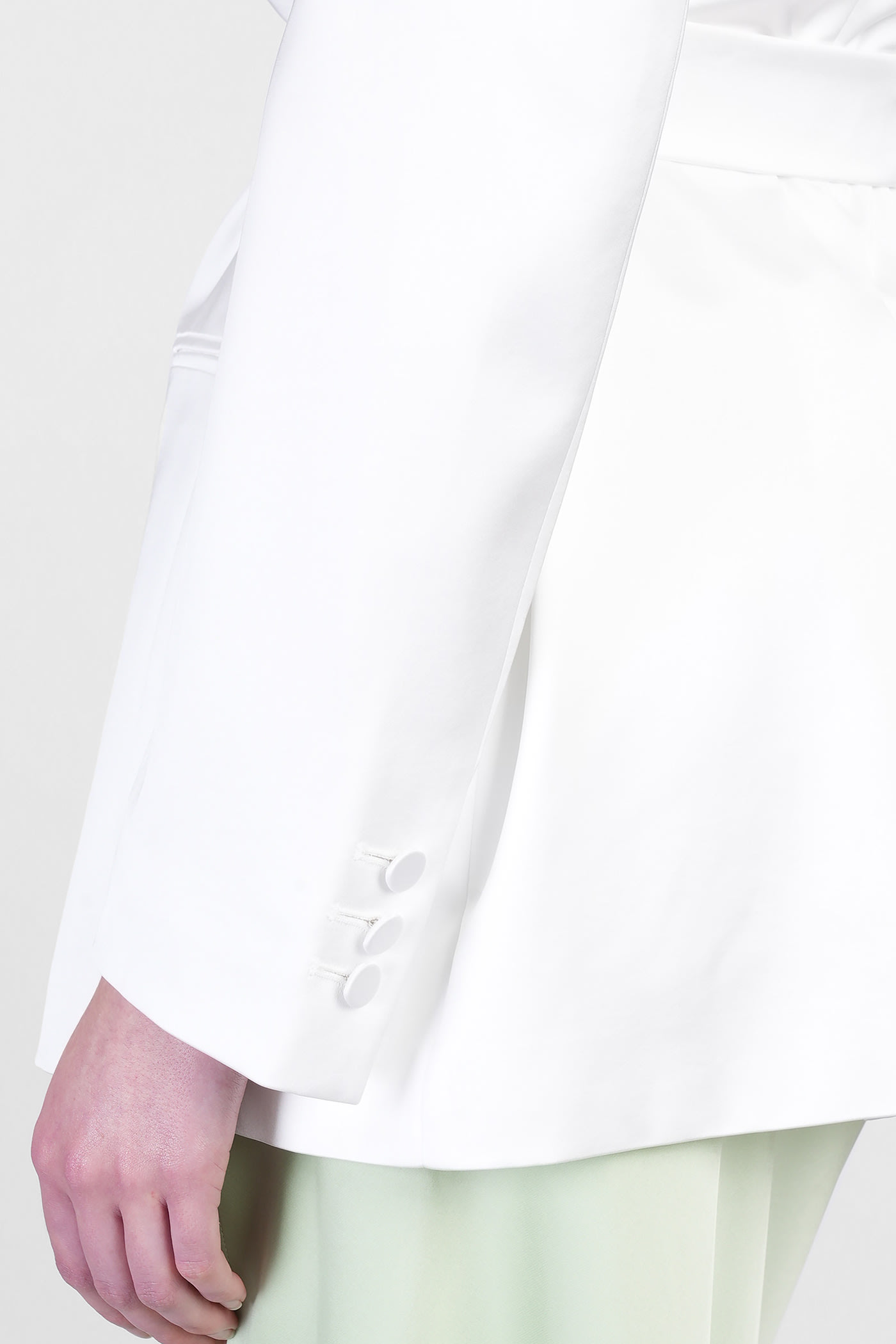 The Andamane Guia With Belt Blazer In White Polyester