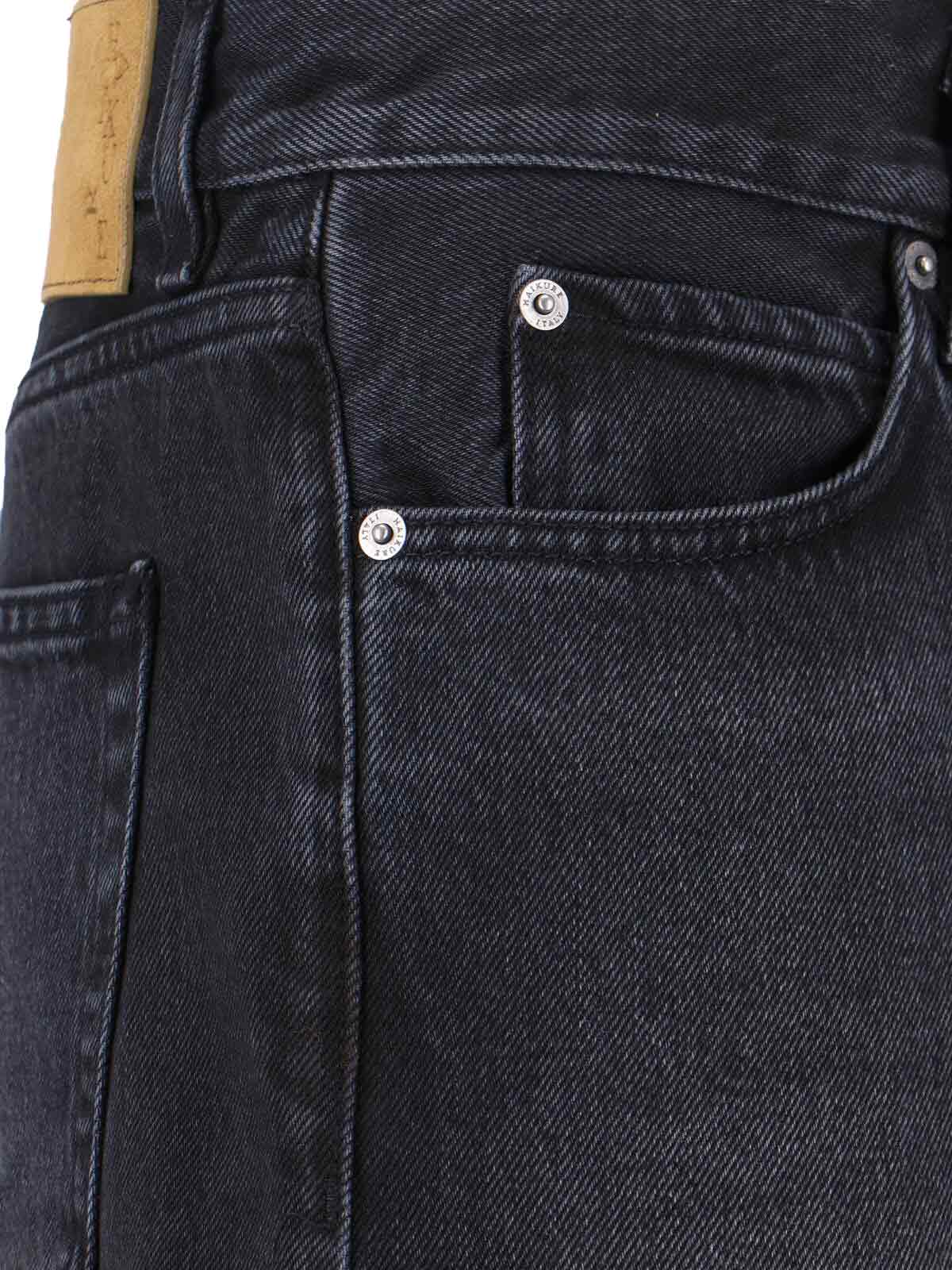 Haikure Straight-leg Cotton Jeans In Black