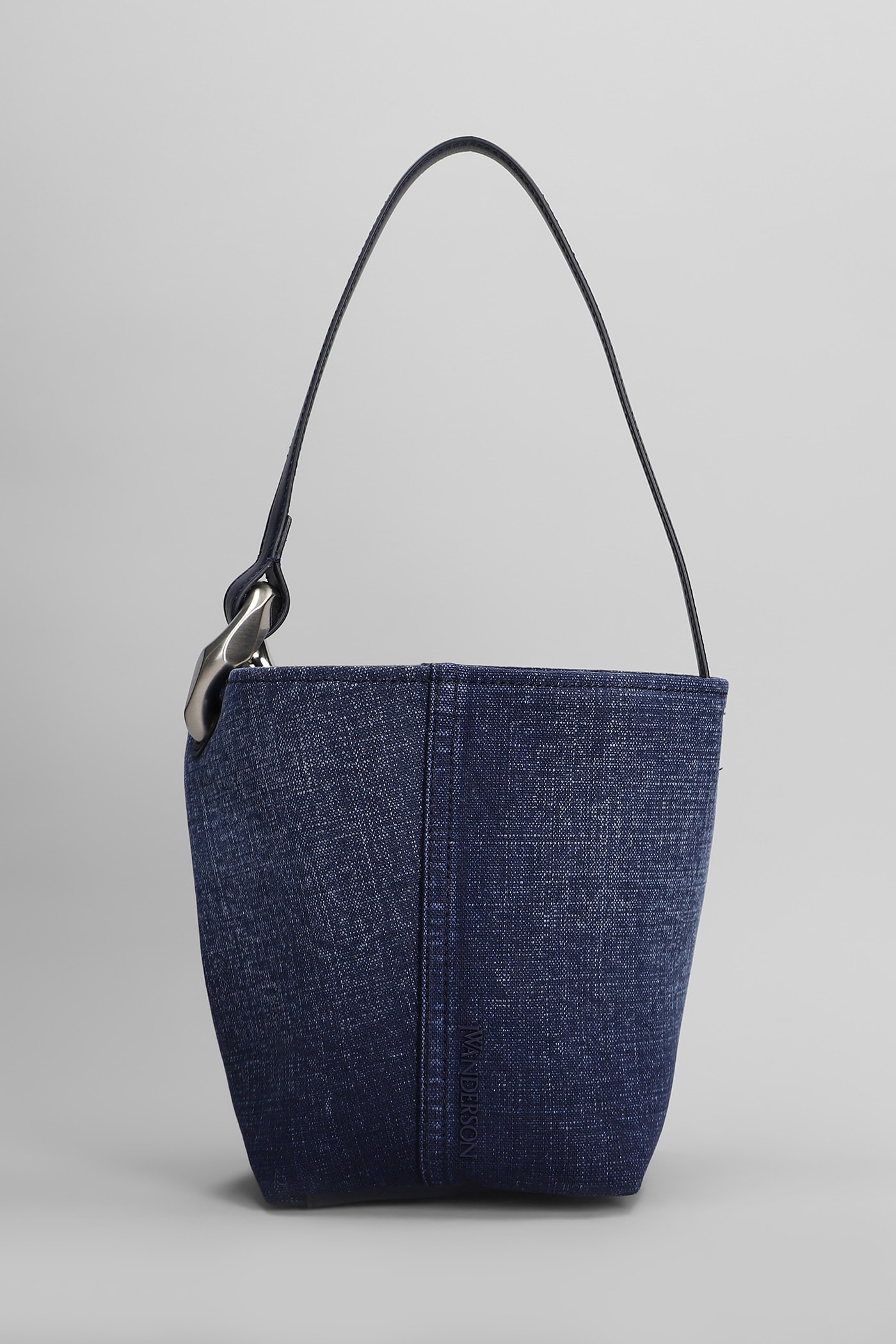 J. W. Anderson corner Bucket Bag In Blue Denim