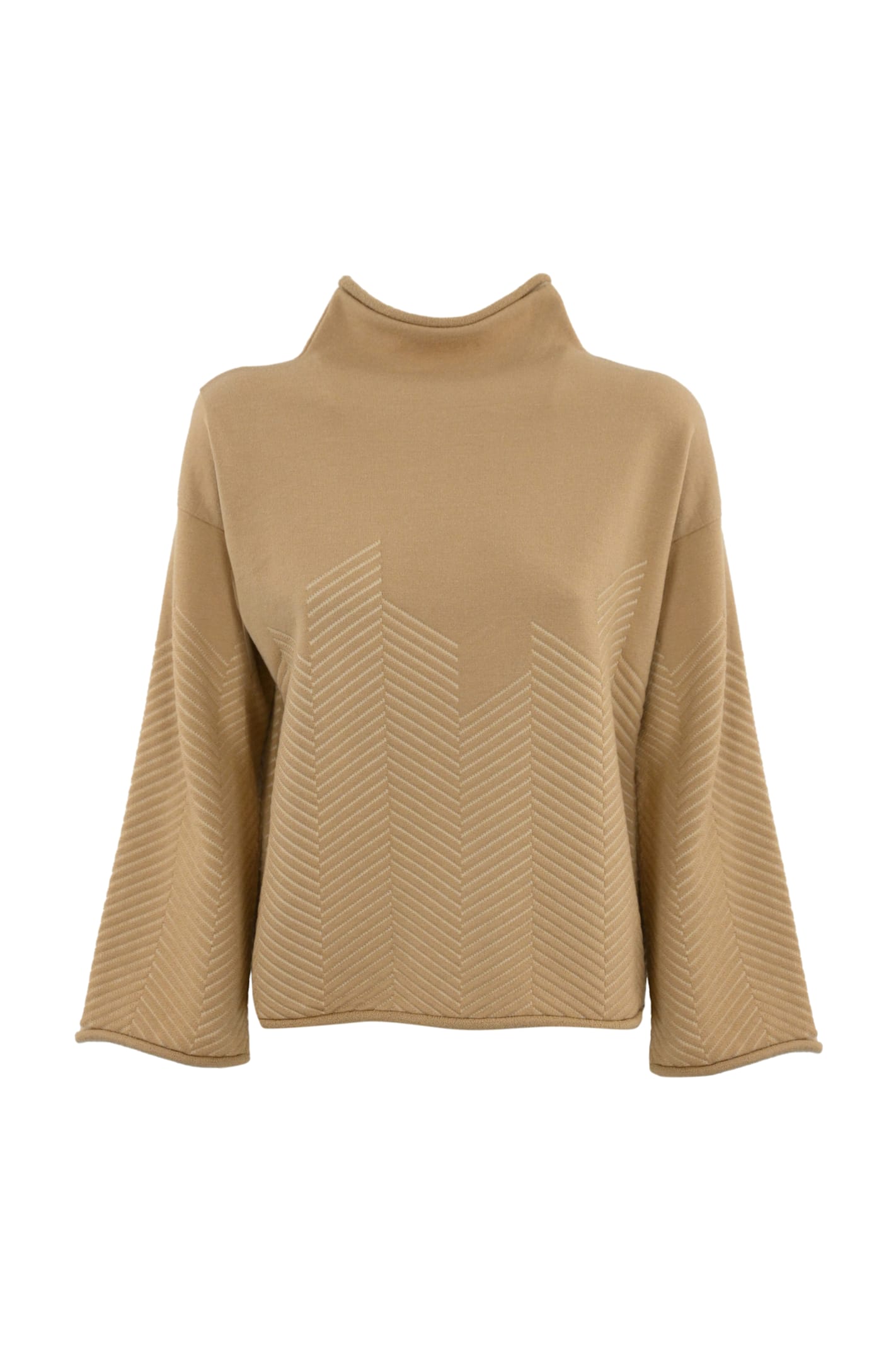 Relief Sweater In Jacquard Wool