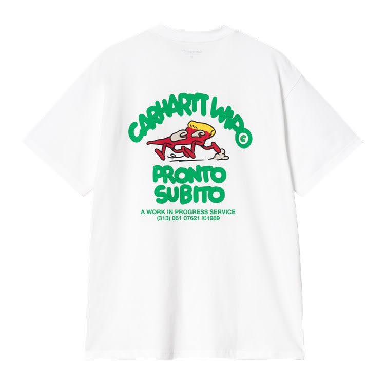 Carhartt White Crewneck Printed T-shirt In White