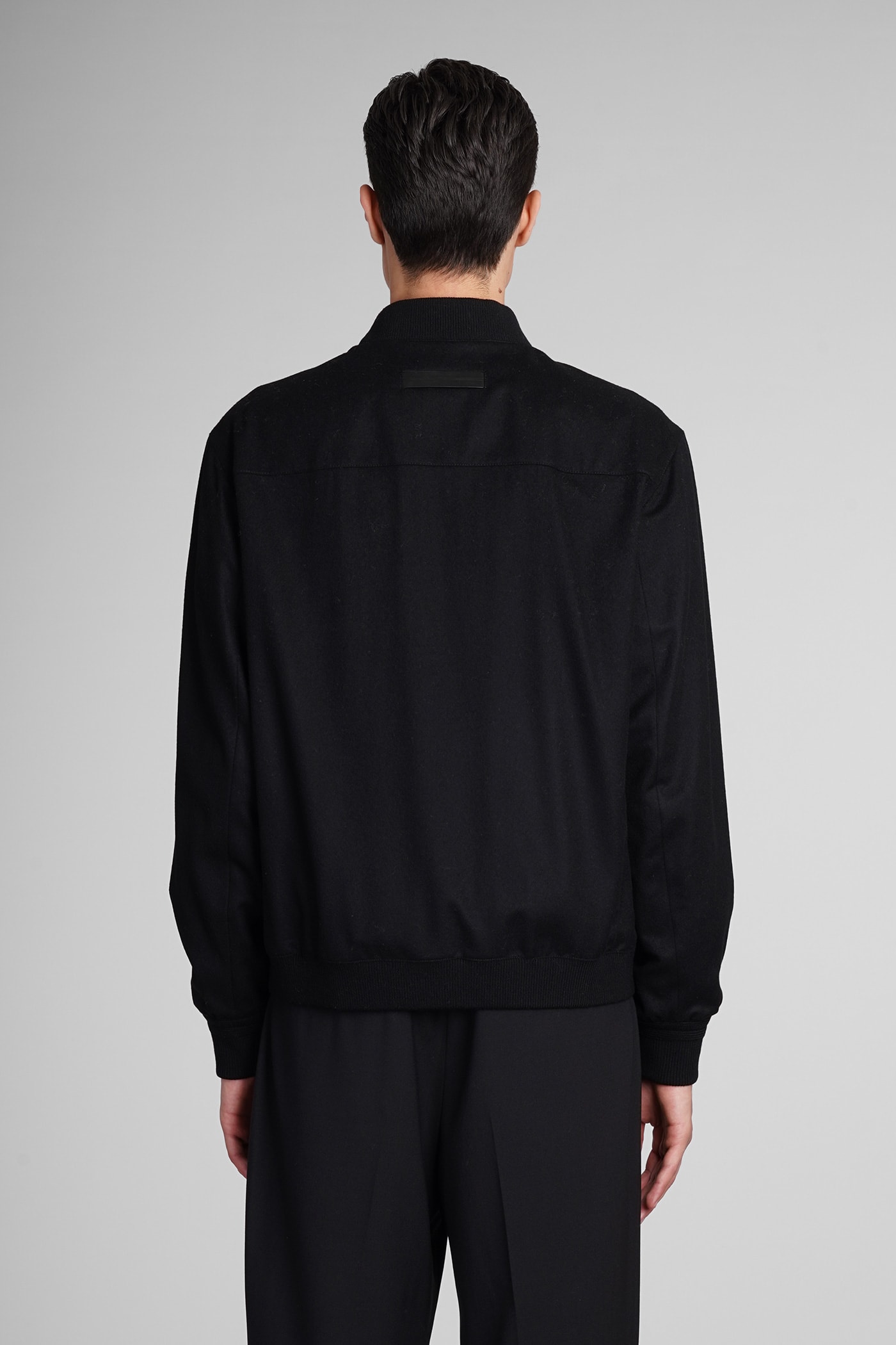 Shop Zegna Oasi Blouson Casual Jacket In Black Cashmere