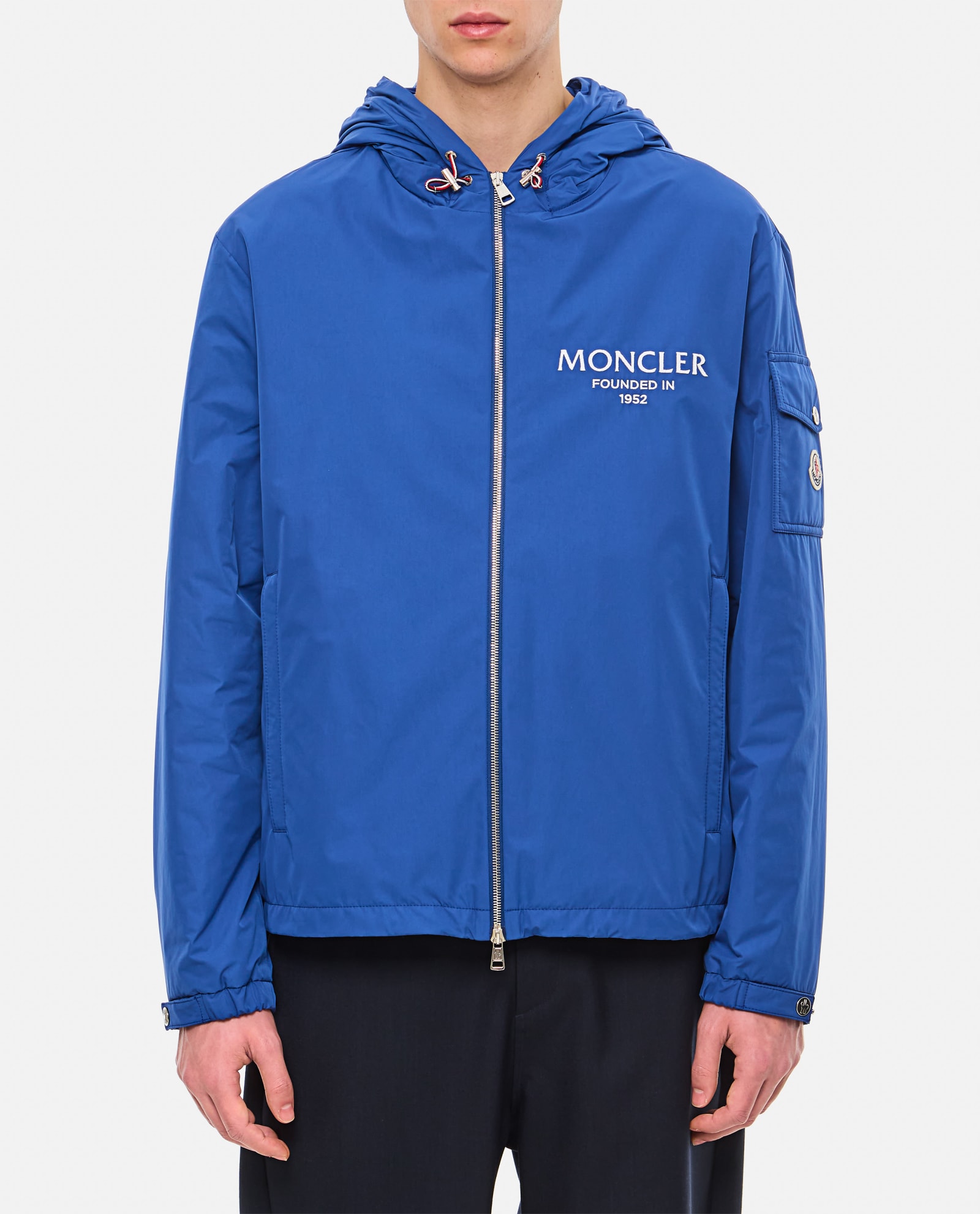 Shop Moncler Granero Jacket In Clear Blue