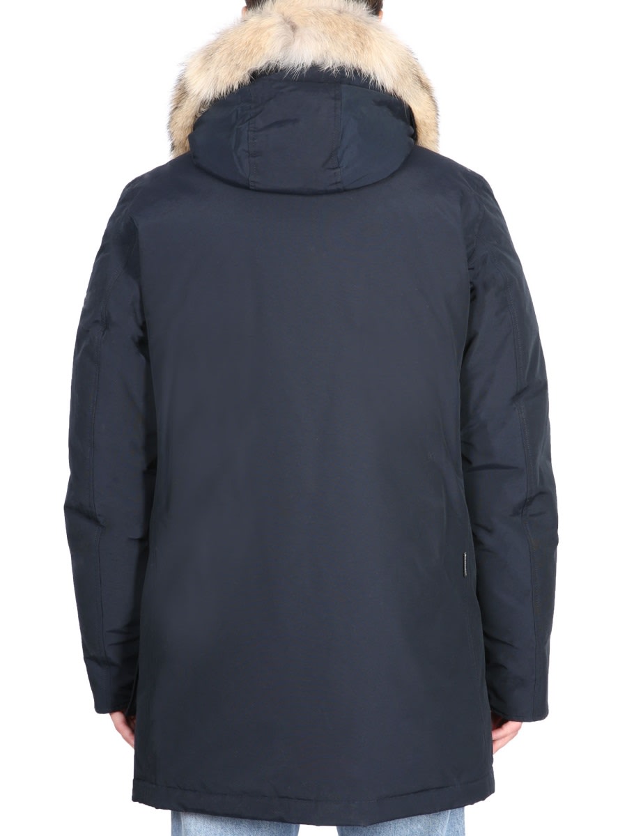 Woolrich Arctic Detachable Fur Parka Clothing In Mlb Melton Blue