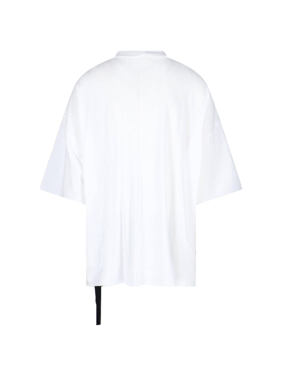 Drkshdw Jumbo White Crewneck T-shirt With Oversized Band In Cotton Man In White