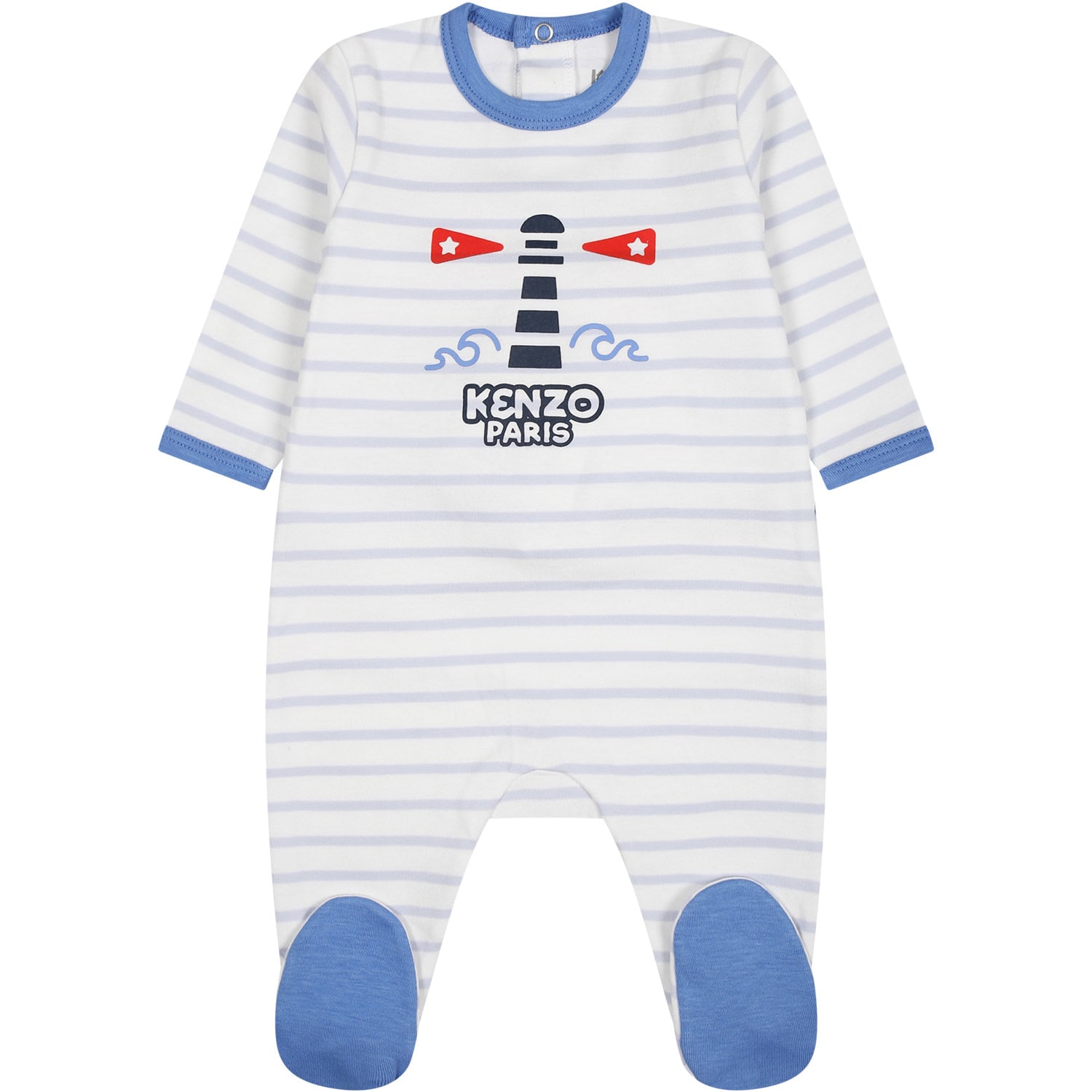 Shop Kenzo Multicolor Babygrow For Baby Boy With Print
