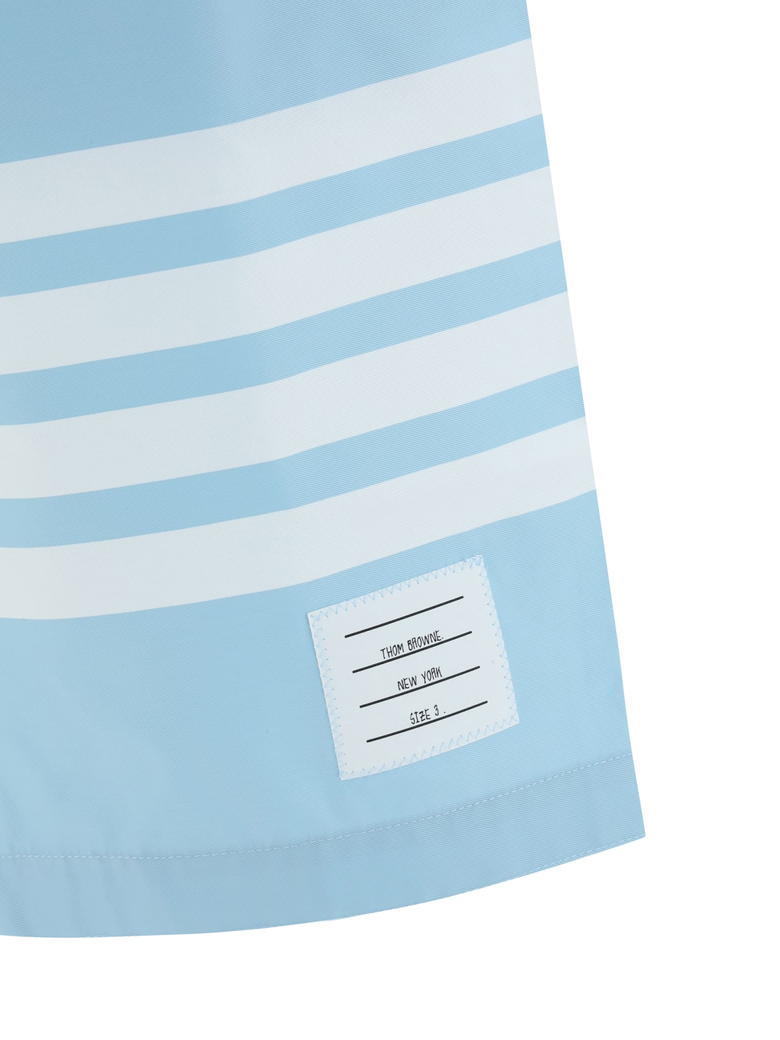 Shop Thom Browne Board Swimshorts In Medium Blue