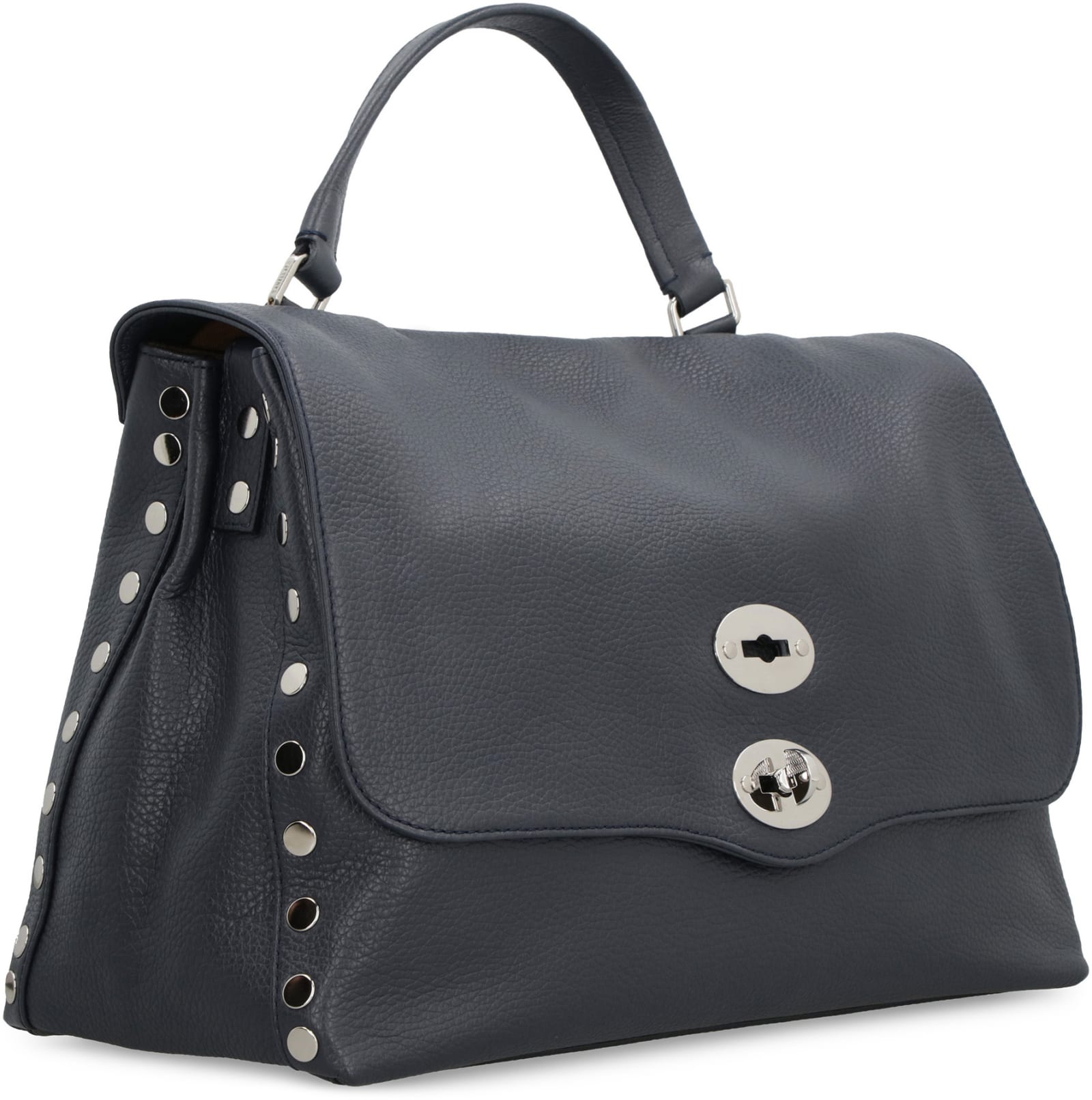Shop Zanellato Postina M Leather Bag In Dark Navy