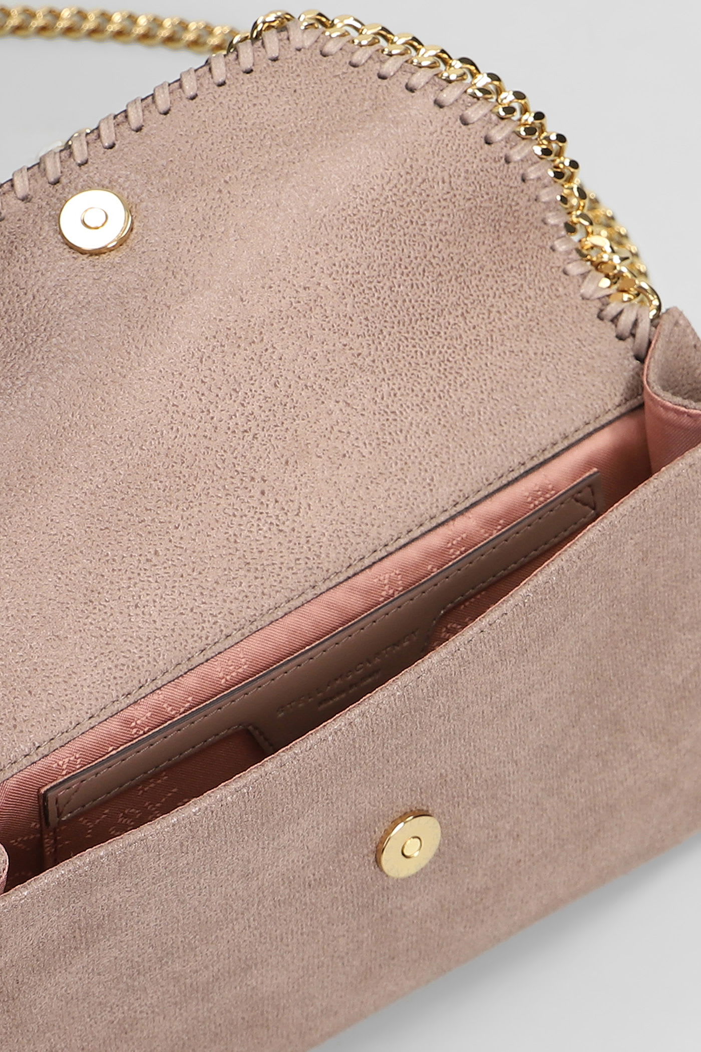 Stella Mccartney Falabella Wallet Shoulder Bag In Beige Polyester In Sand
