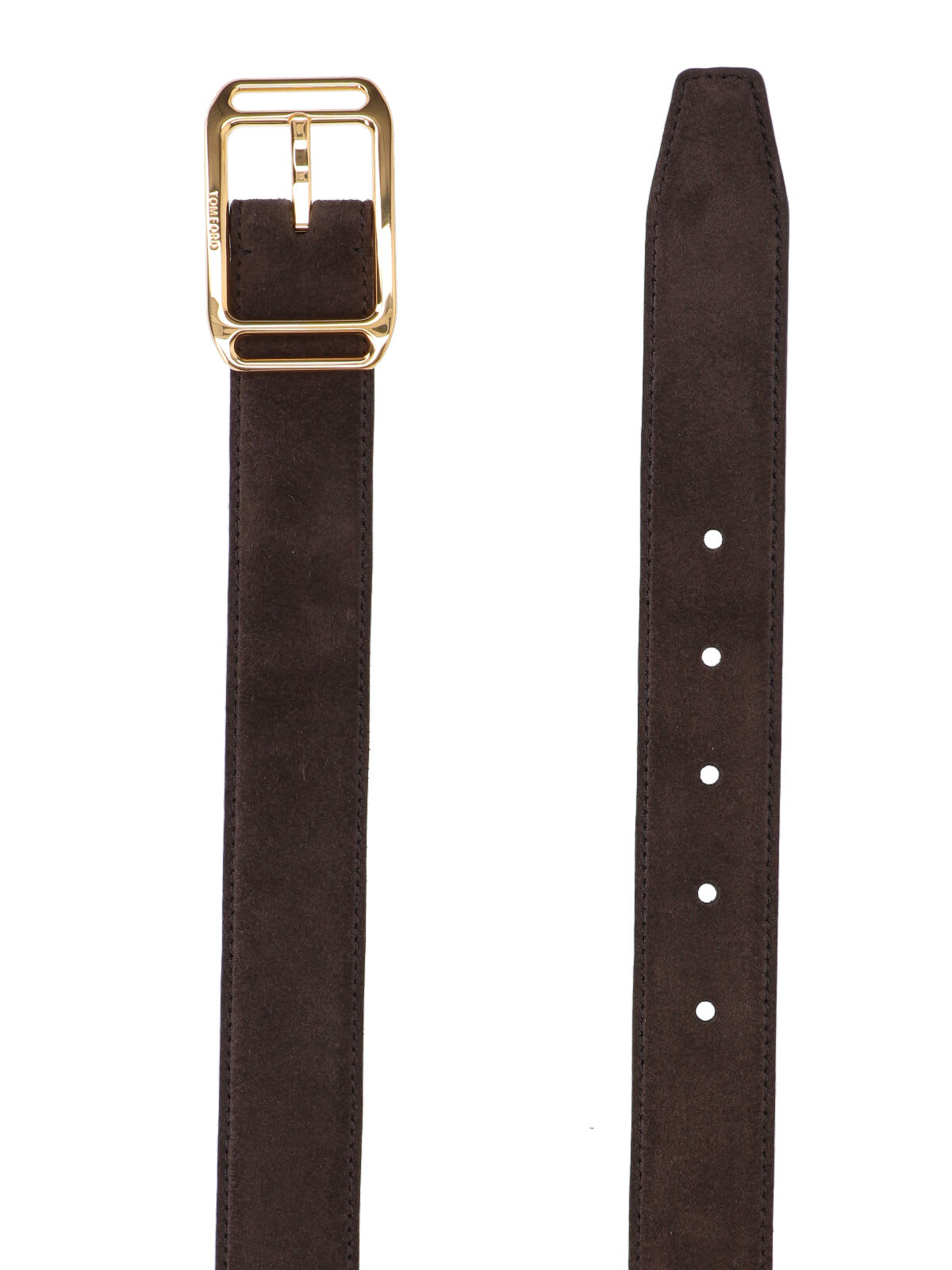 Tom Ford Stadium 3.8cm Suede Belt In Black