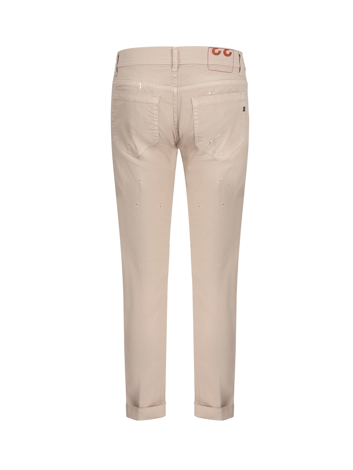 Shop Dondup Jeans With Paint Detail In Beige