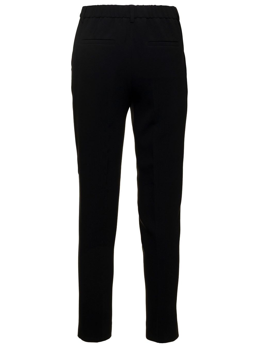 Shop Alberto Biani Black Pants With Side Pockets In Stretch Fabric Woman