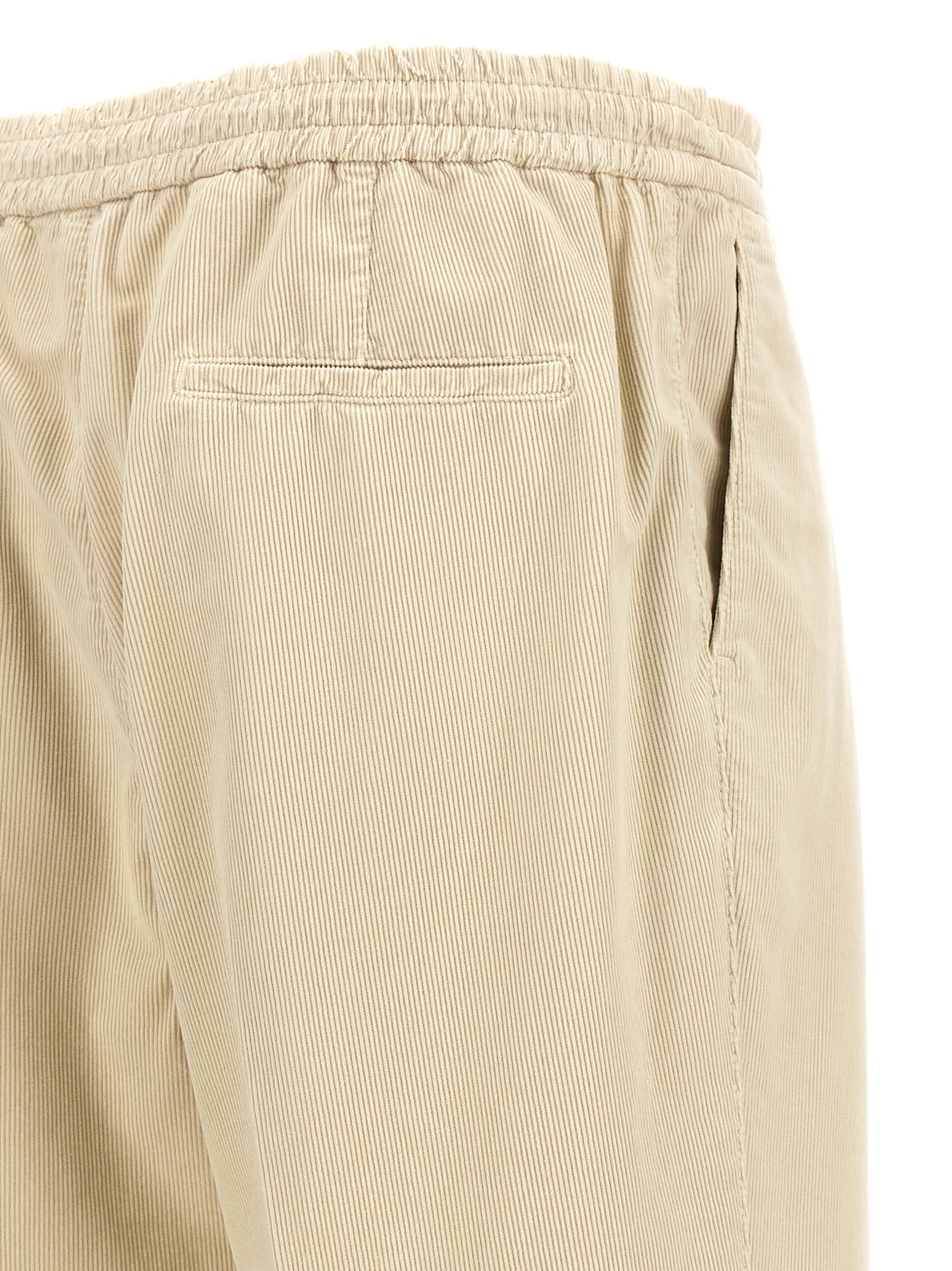 Shop Brunello Cucinelli Corduroy Trousers In Calcare