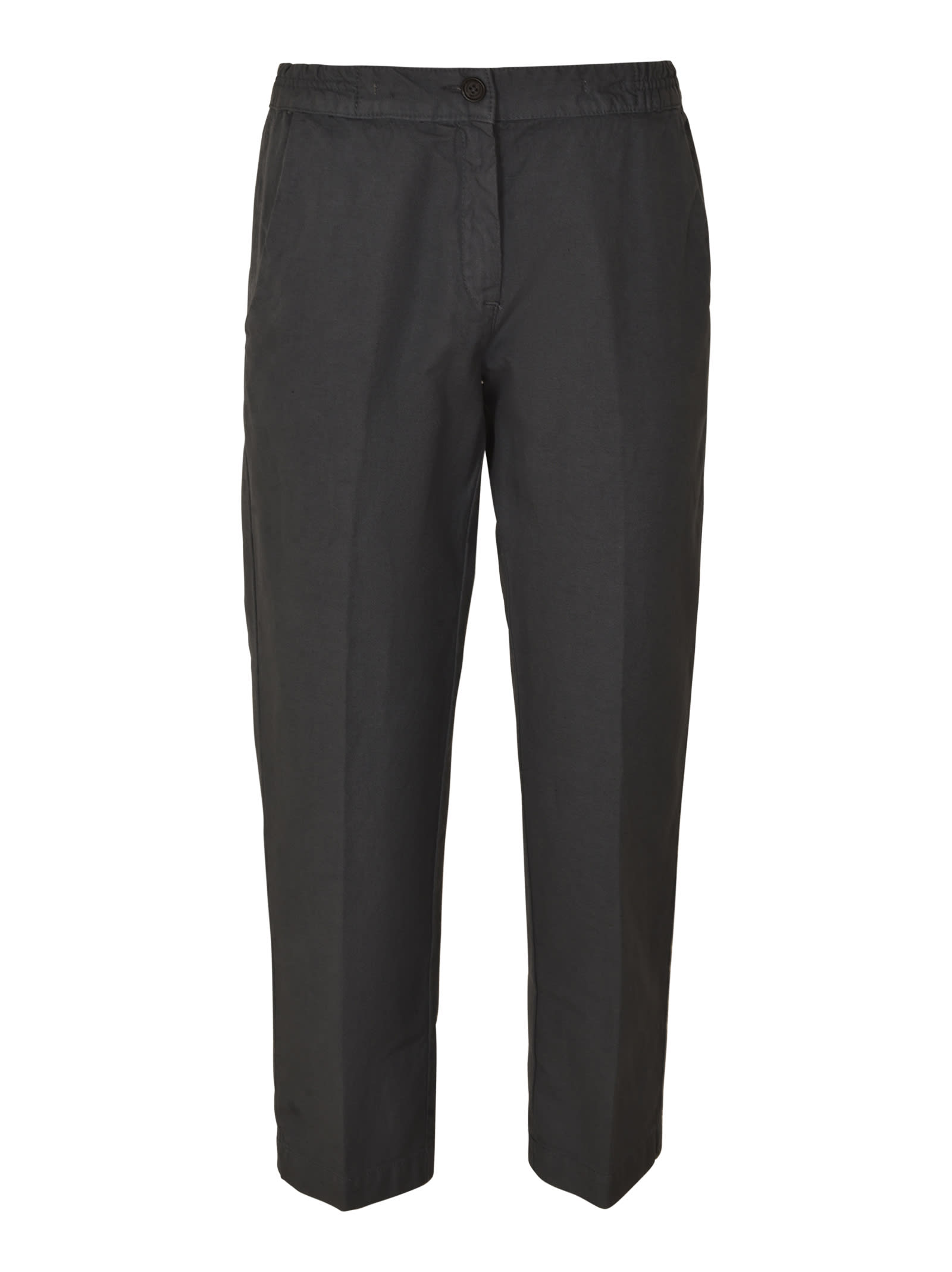 Massimo Alba Button Fitted Trousers In Moon Rock