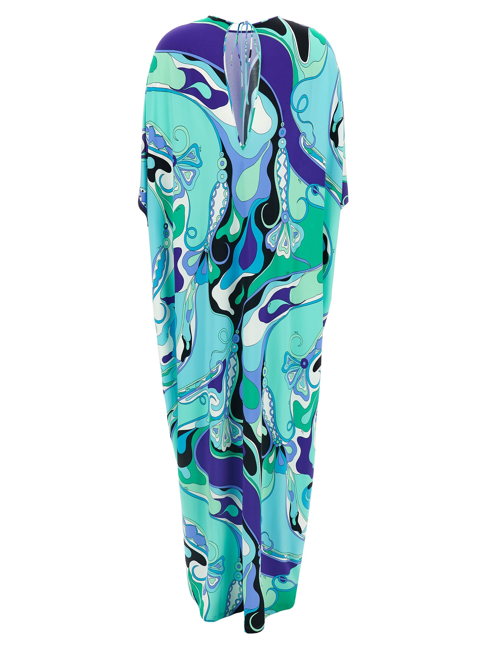 Pucci Women Orchidee Print Stretch Jersey Caftan