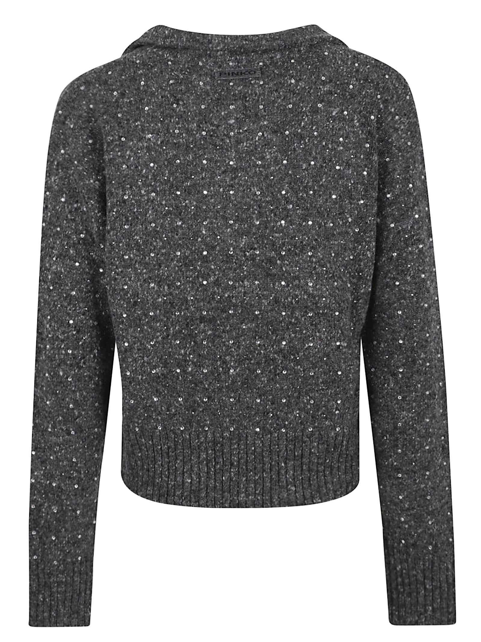 Pinko Nibani Polo Boucle Bottonato F In Gray
