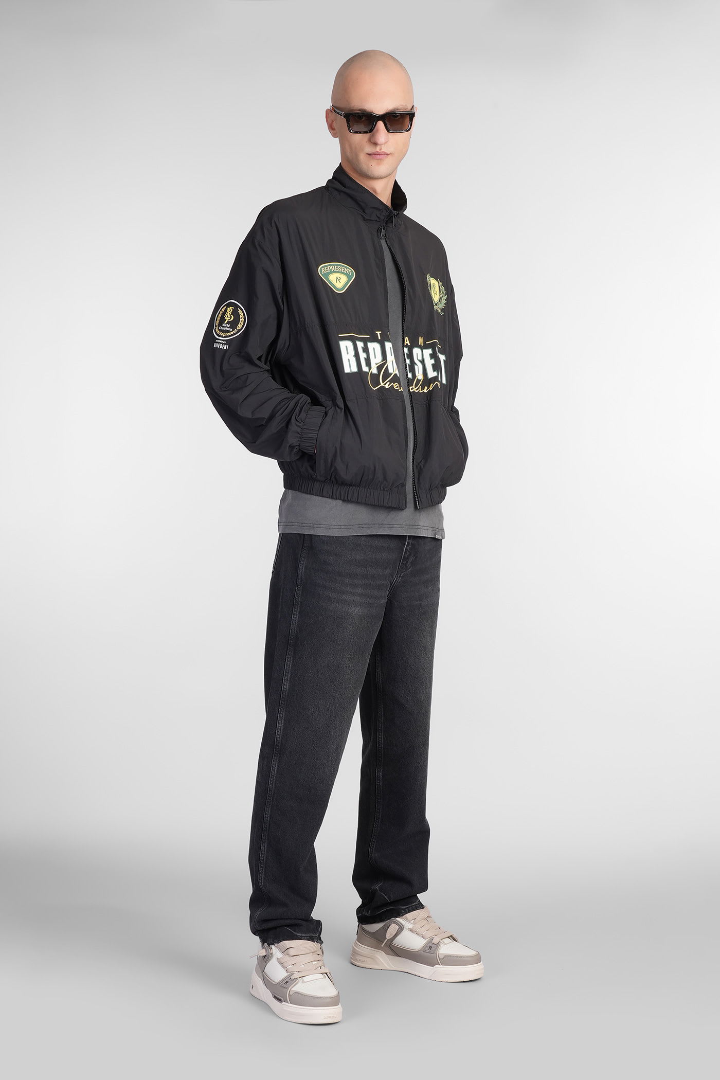 Represent Casual Jacket In Black Nylon