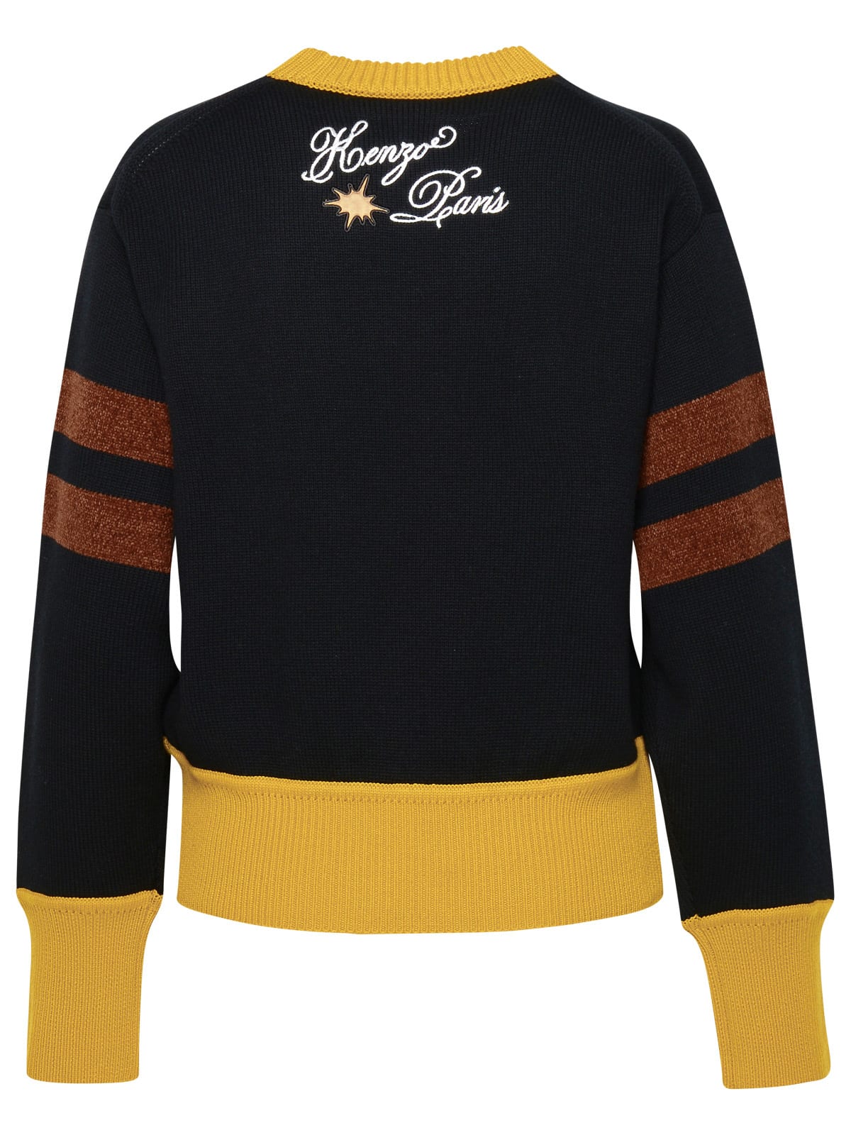 Shop Kenzo Party Black Wool Blend Sweater