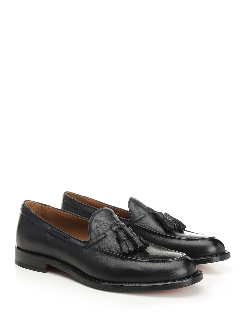 Shop Corvari Blue Leather Mocassin